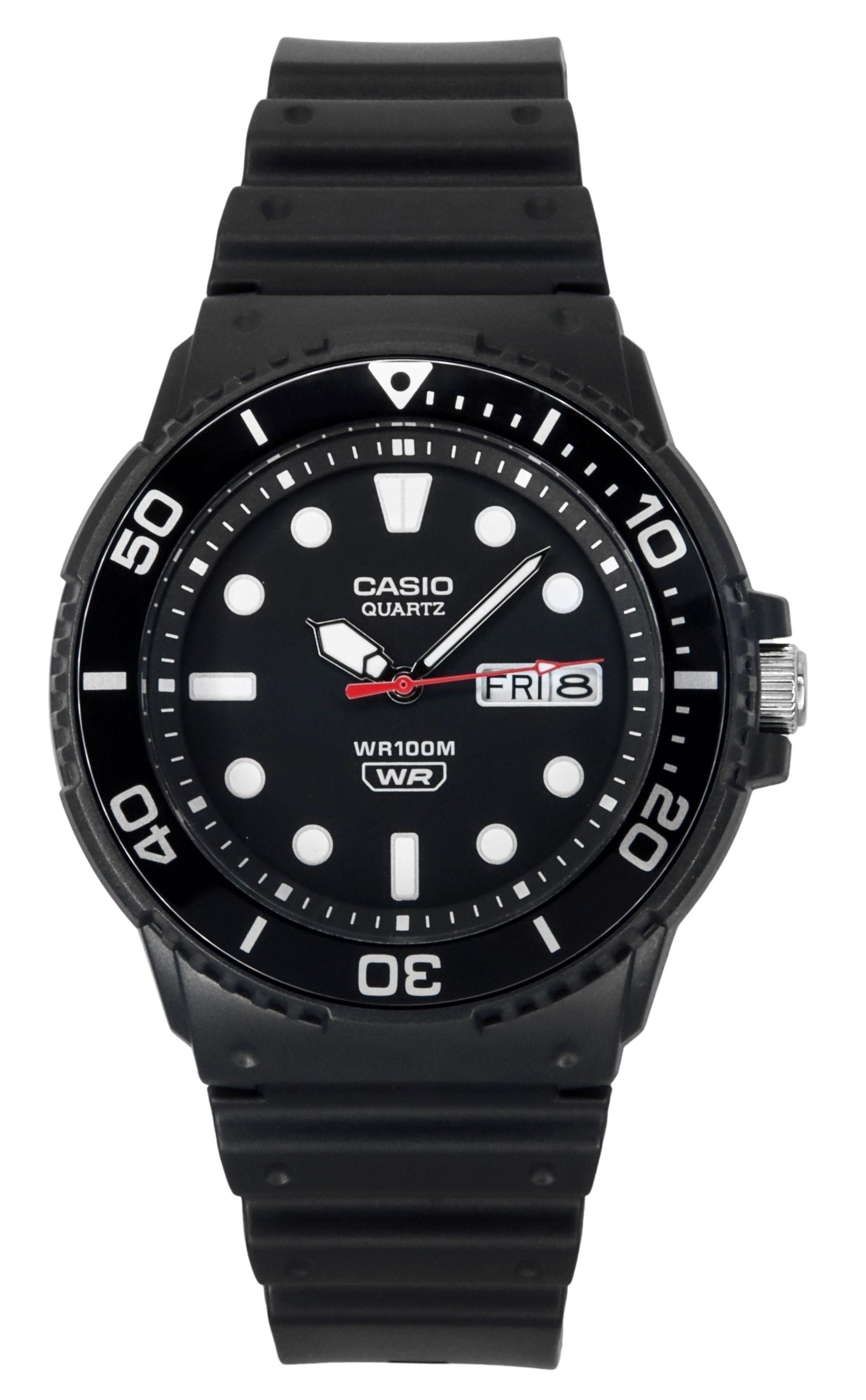 Casio Standard Analog Resin Strap Black Dial Quartz MRW - 230H - 1E1V 100M Men's Watch - Prestige Stones