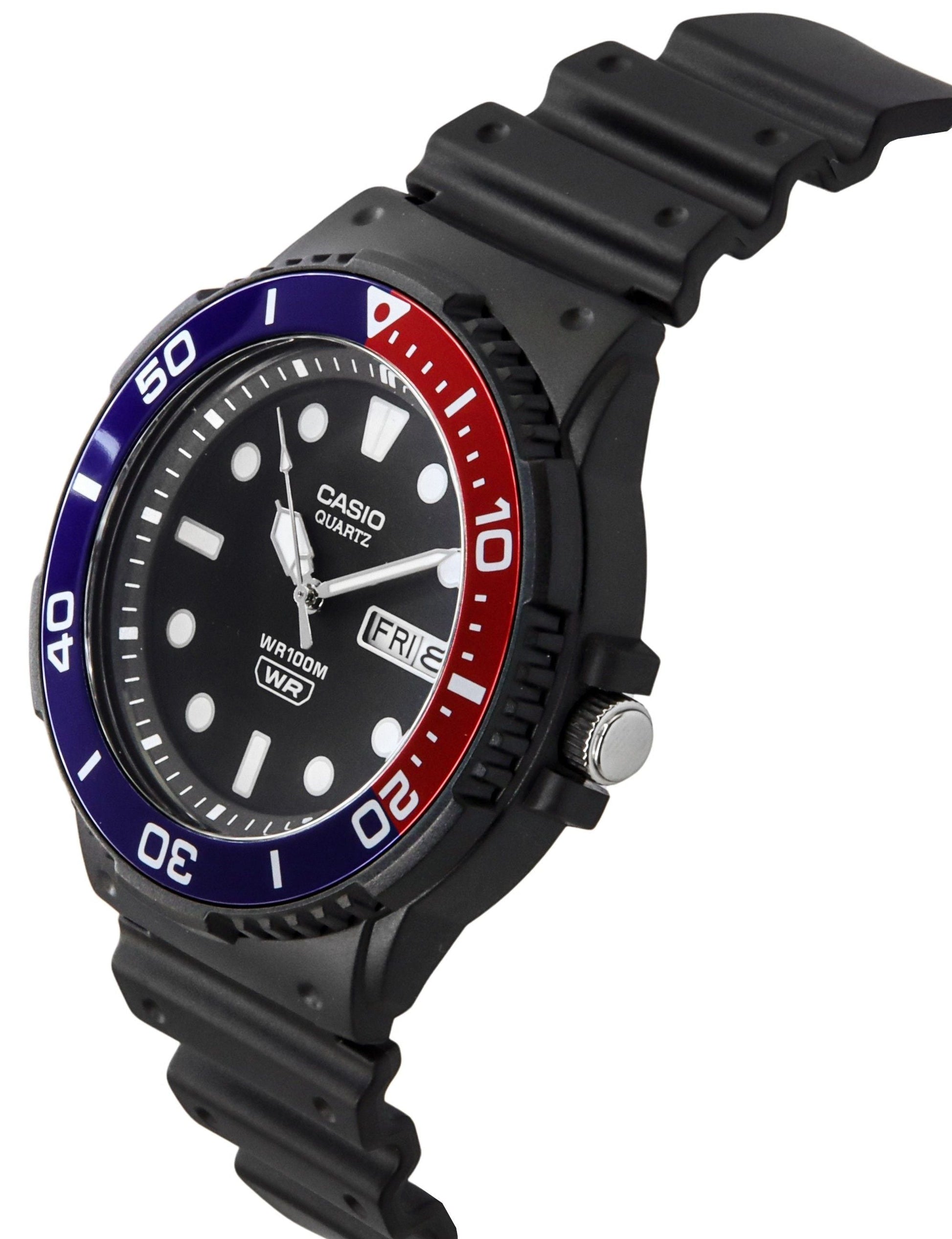 Casio Standard Analog Resin Strap Black Dial Quartz MRW - 230H - 1E2V 100M Men's Watch - Prestige Stones