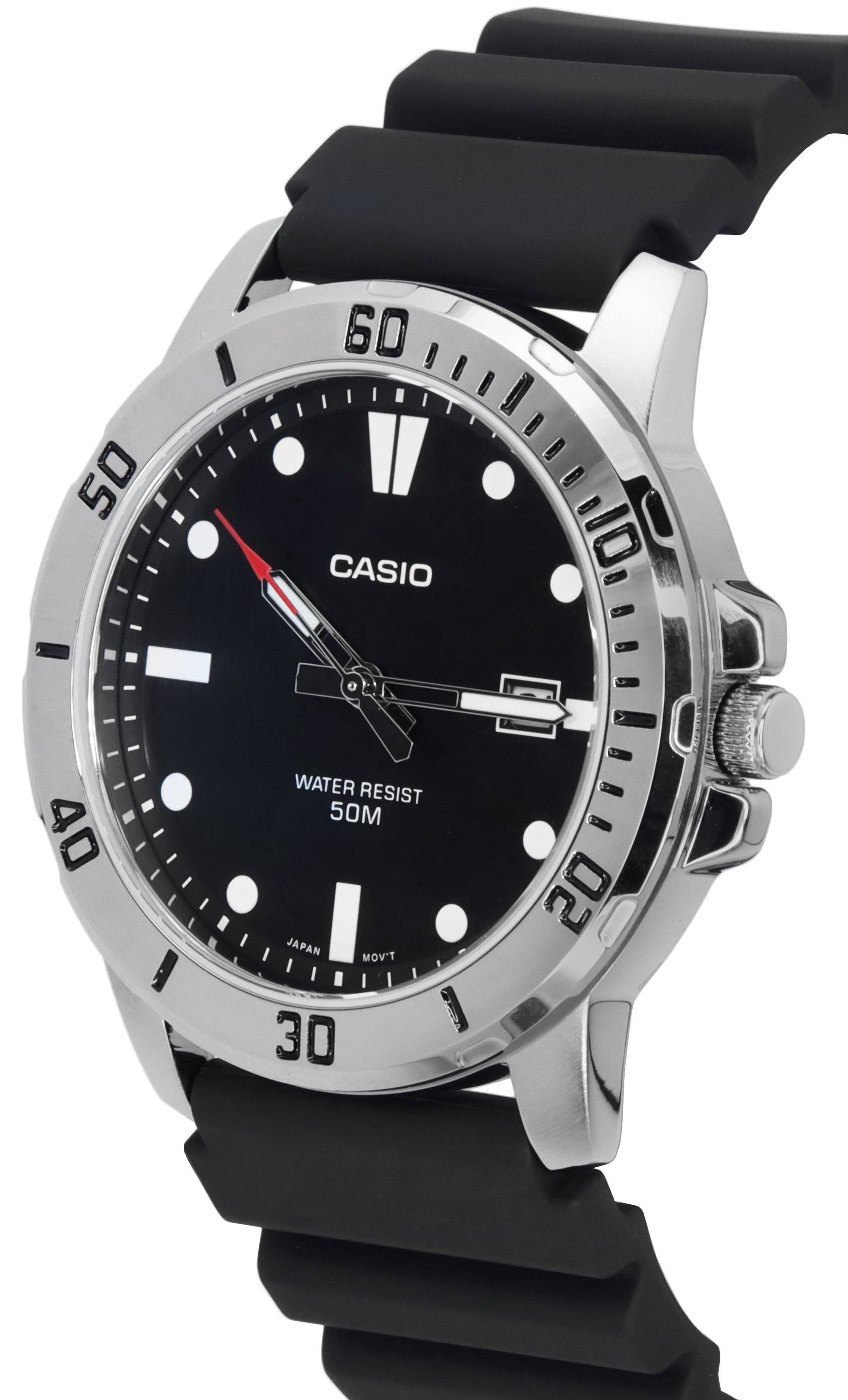 Casio Standard Analog Resin Strap Black Dial Quartz MTP - VD01 - 1E MTPVD01 - 1E Men's Watch - Prestige Stones