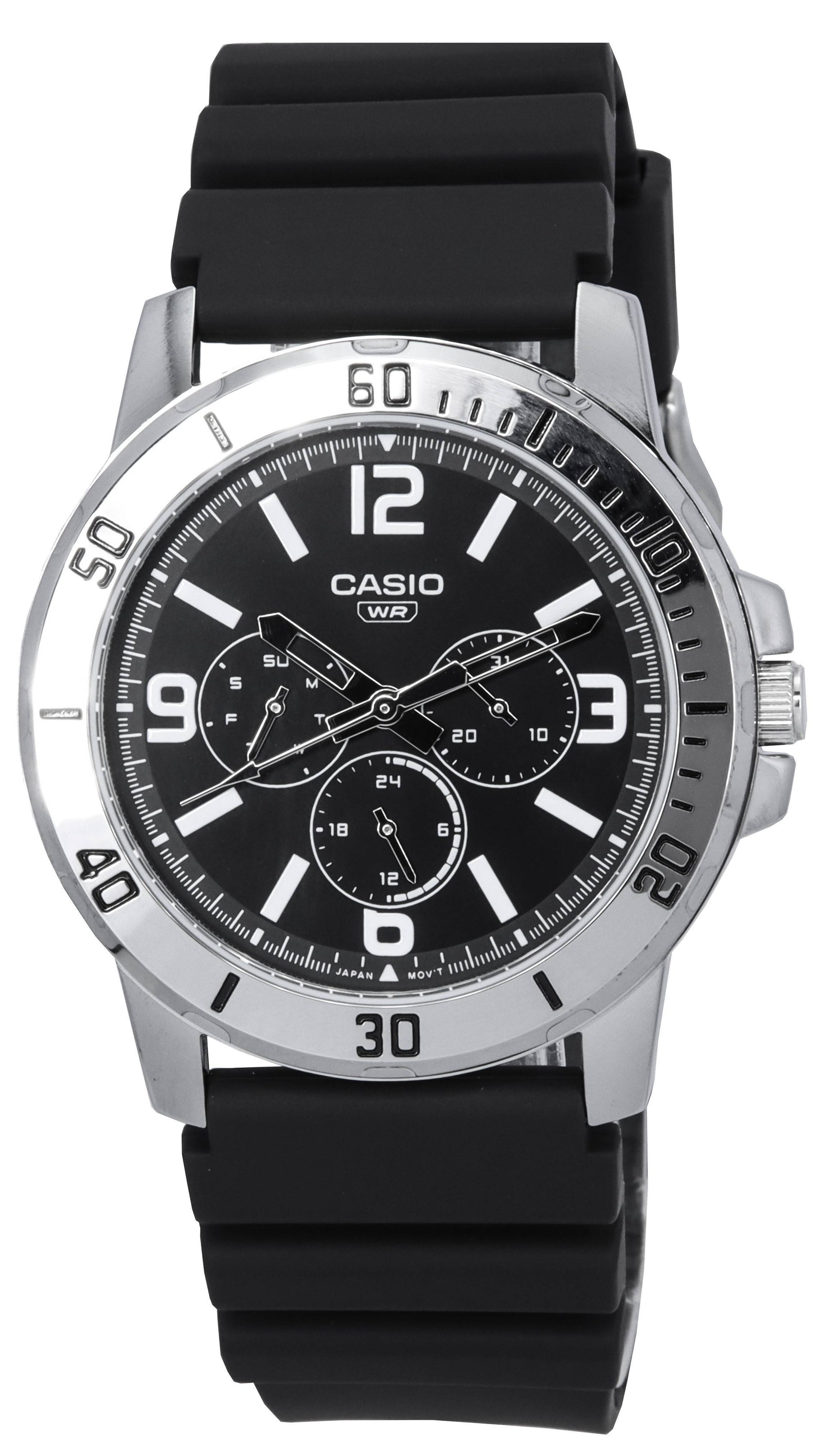Casio Standard Analog Resin Strap Black Dial Quartz MTP - VD300 - 1B MTPVD300 - 1B Men's Watch - Prestige Stones