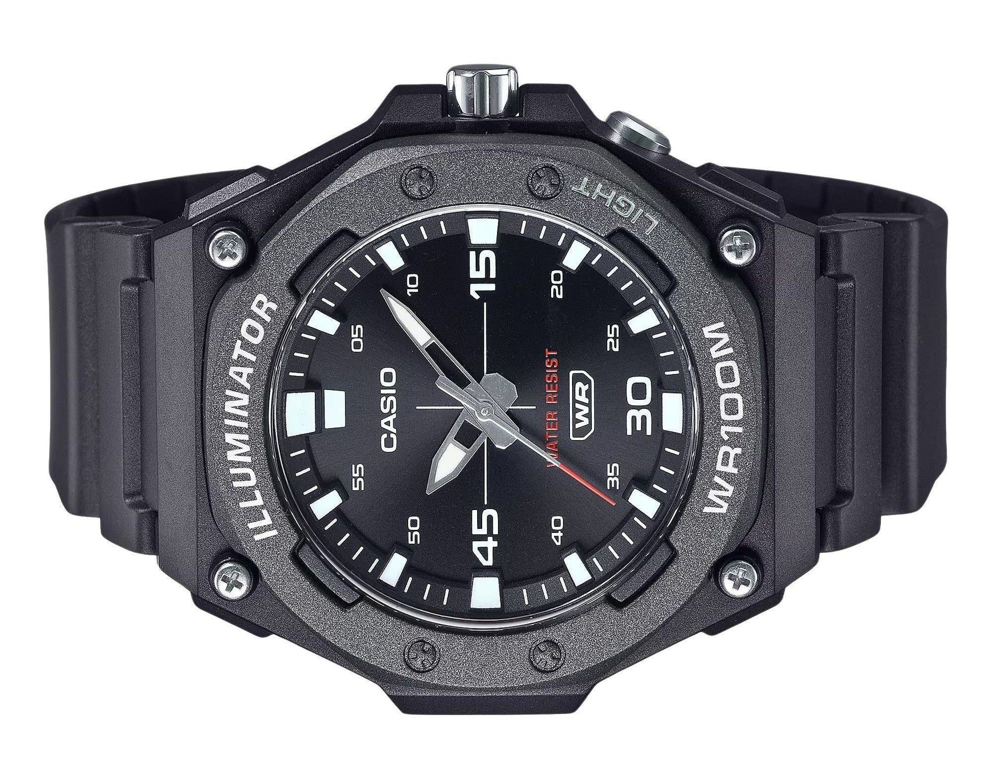 Casio Standard Analog Resin Strap Black Dial Quartz MW - 620H - 1AV 100M Men's Watch - Prestige Stones