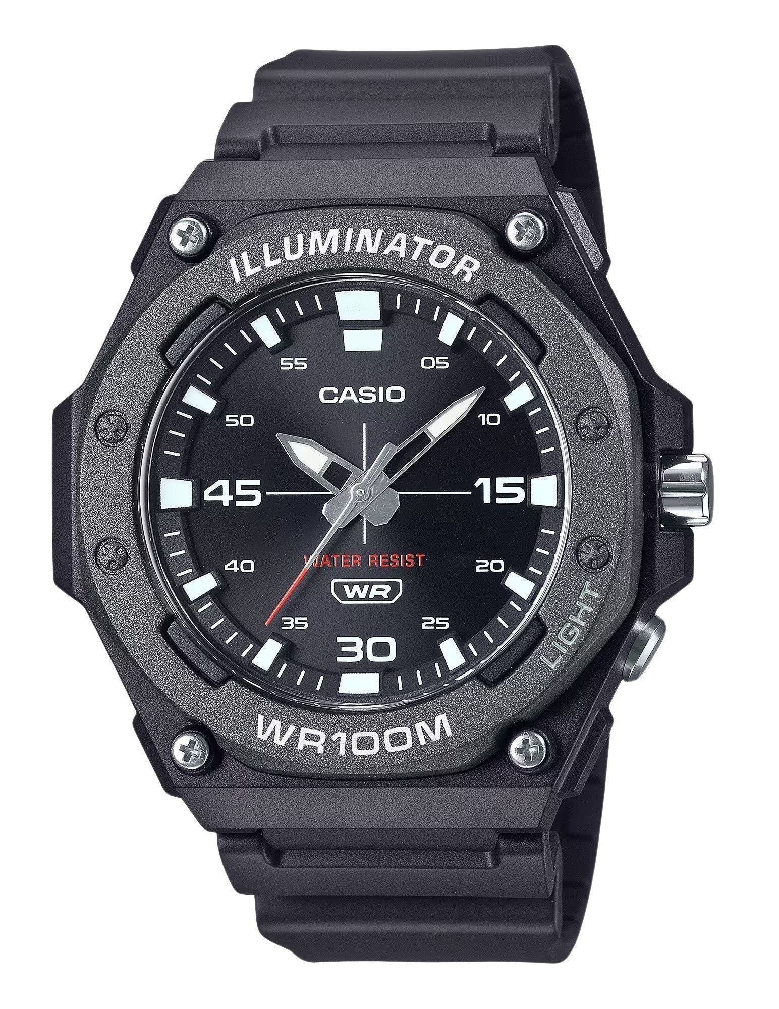 Casio Standard Analog Resin Strap Black Dial Quartz MW - 620H - 1AV 100M Men's Watch - Prestige Stones