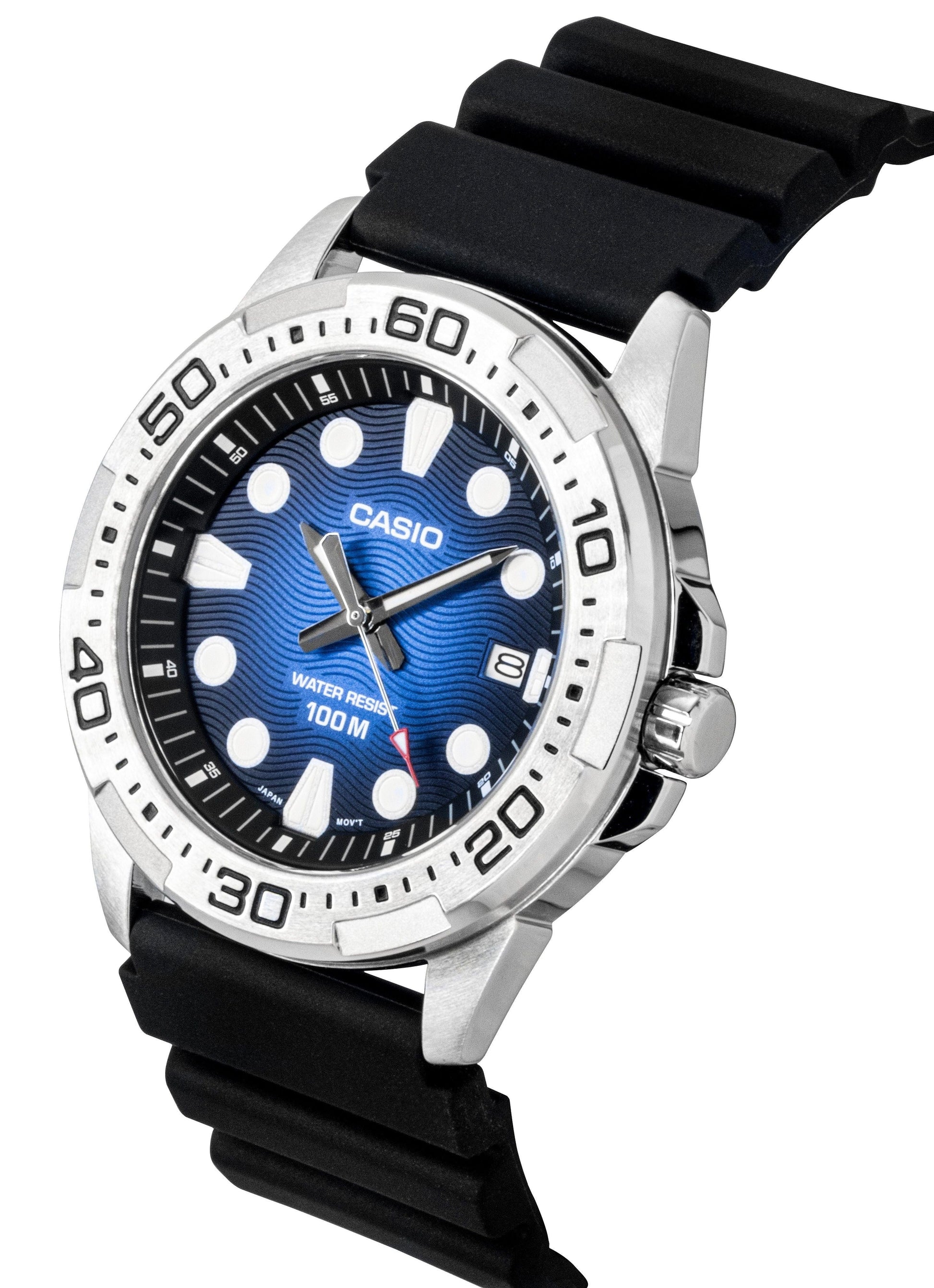 Casio Standard Analog Resin Strap Blue Dial Quartz MTD - 140 - 2AV 100M Men's Watch - Prestige Stones