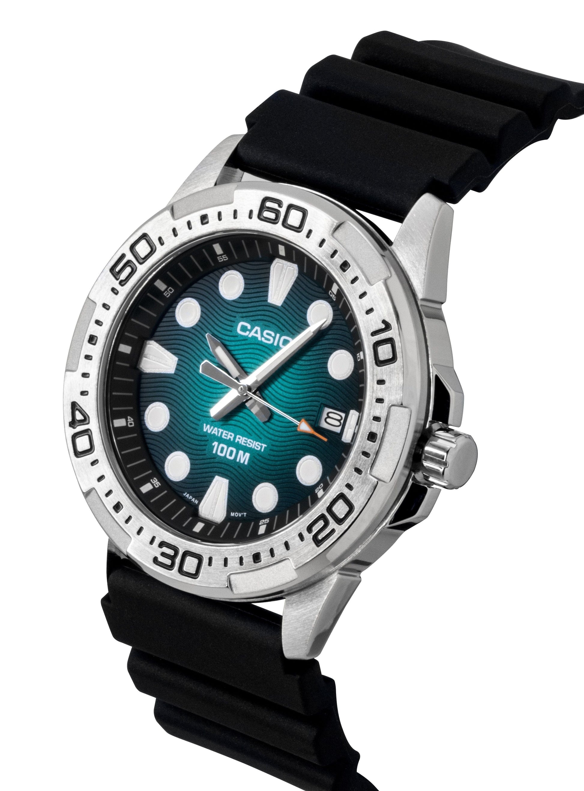 Casio Standard Analog Resin Strap Green Dial Quartz MTD - 140 - 3AV 100M Men's Watch - Prestige Stones