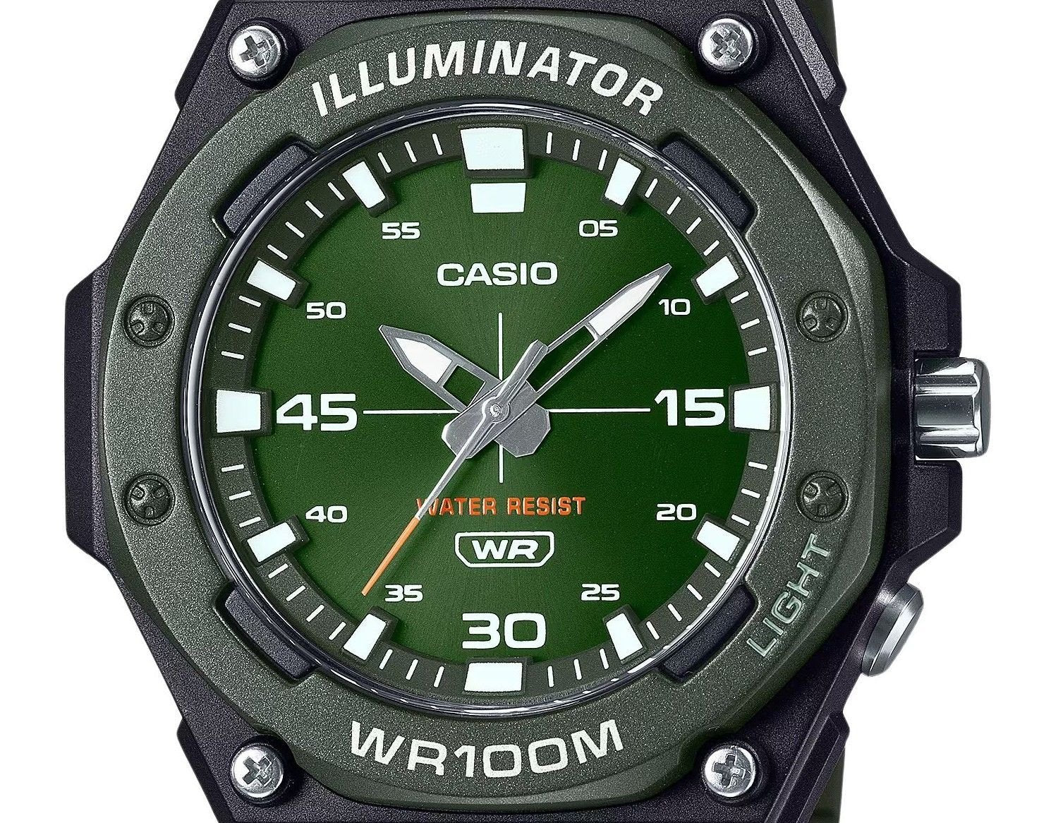 Casio Standard Analog Resin Strap Green Dial Quartz MW - 620H - 3AV 100M Men's Watch - Prestige Stones