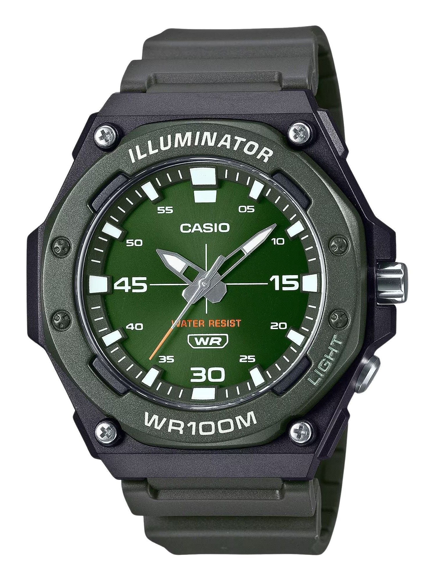Casio Standard Analog Resin Strap Green Dial Quartz MW - 620H - 3AV 100M Men's Watch - Prestige Stones