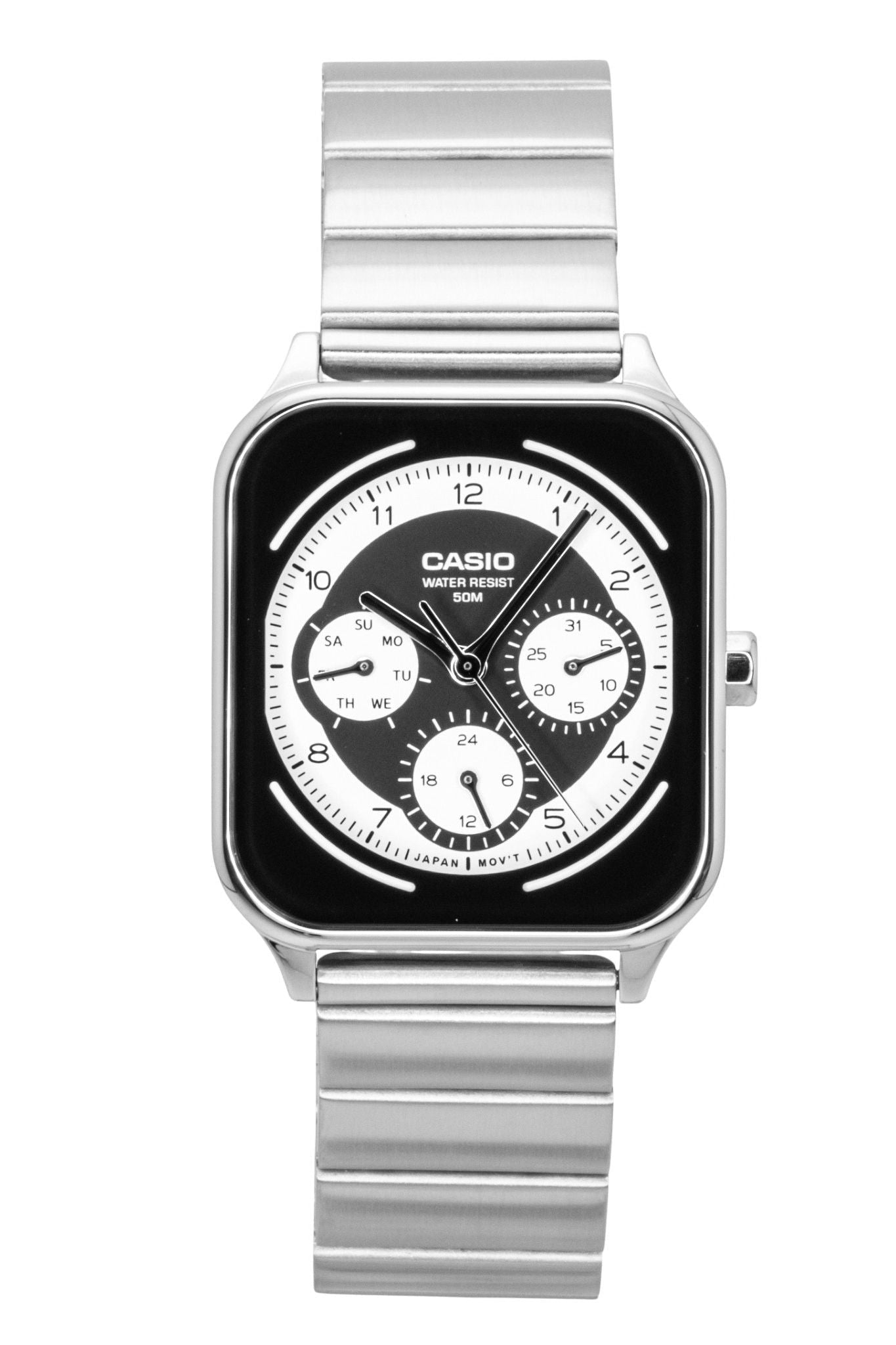 Casio Standard Analog Stainless Steel Black And White Dial Quartz MTP - M307D - 1BV Men's Watch - Prestige Stones