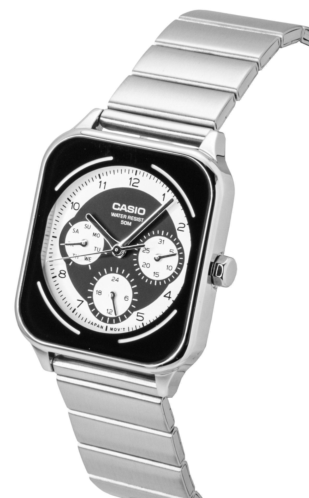 Casio Standard Analog Stainless Steel Black And White Dial Quartz MTP - M307D - 1BV Men's Watch - Prestige Stones