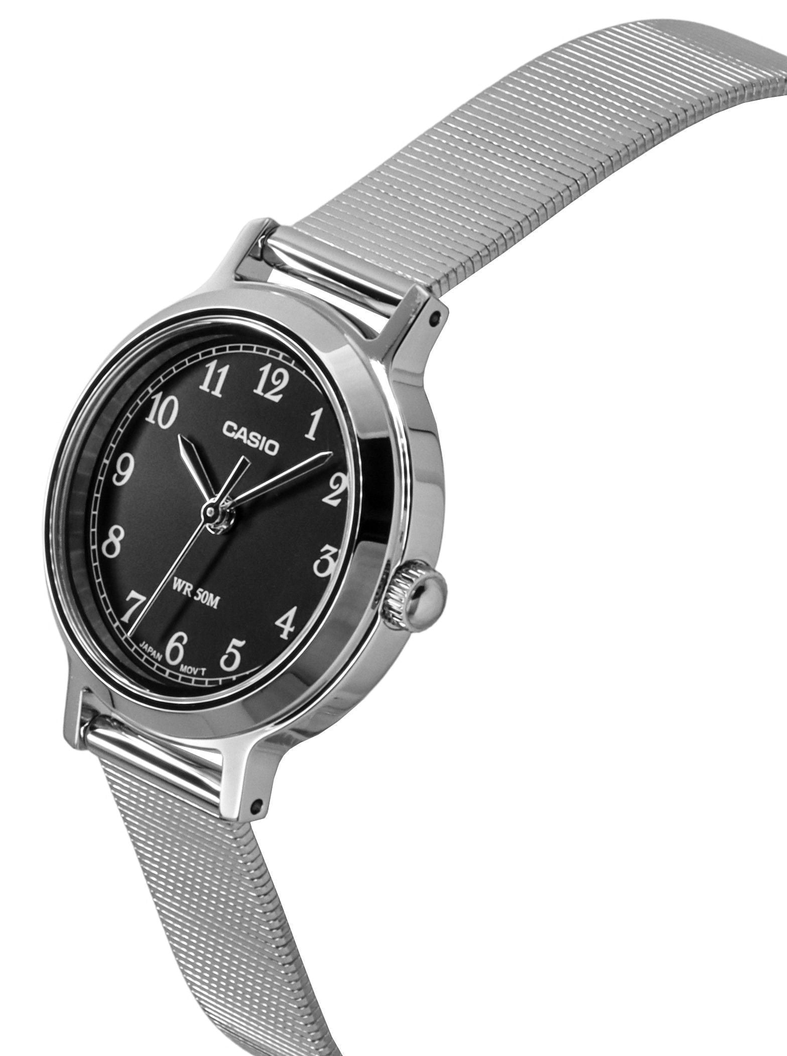 Casio Standard Analog Stainless Steel Black Dial Quartz LTP - B170D - 1BV Women's Watch - Prestige Stones