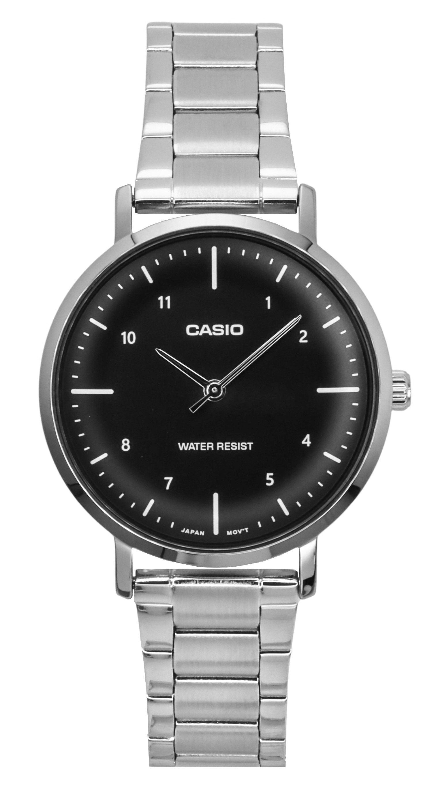 Casio Standard Analog Stainless Steel Black Dial Quartz LTP - VT03D - 1B Women's Watch - Prestige Stones