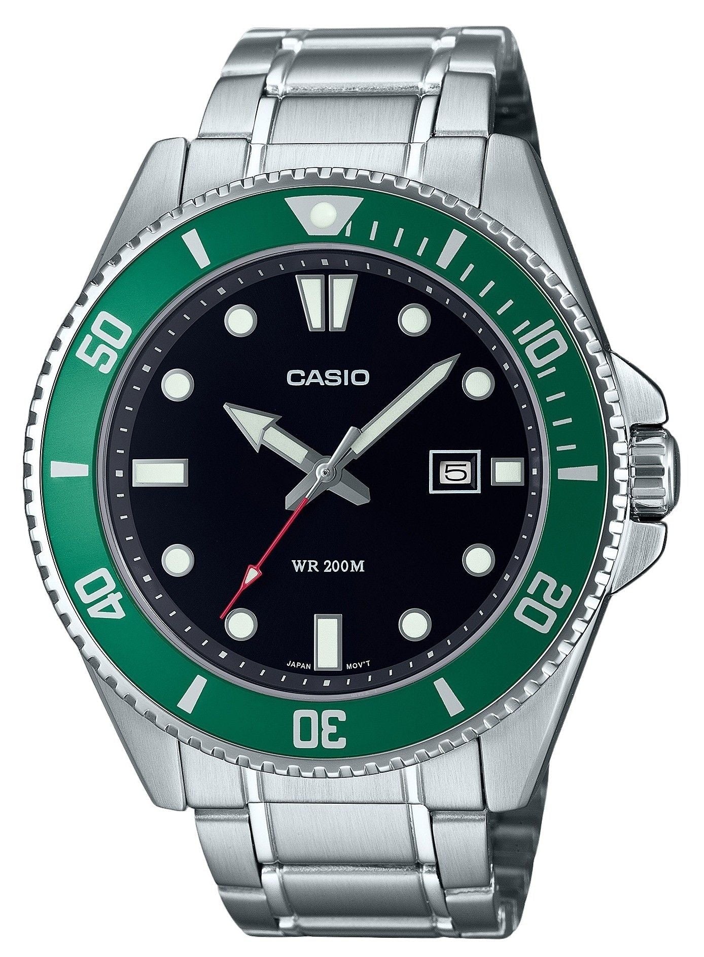 Casio Standard Analog Stainless Steel Black Dial Quartz MDV - 107D - 3 200M Men's Watch - Prestige Stones