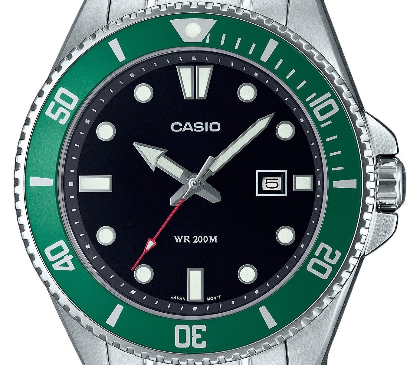Casio Standard Analog Stainless Steel Black Dial Quartz MDV - 107D - 3 200M Men's Watch - Prestige Stones