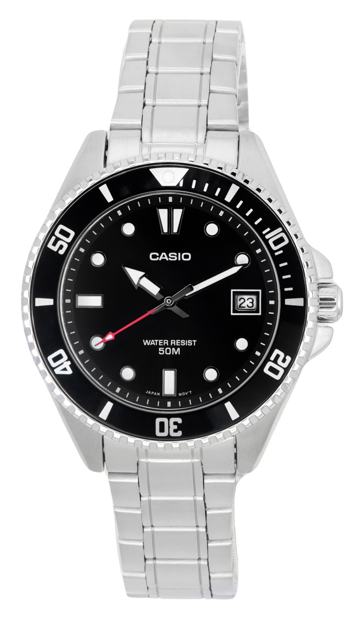 Casio Standard Analog Stainless Steel Black Dial Quartz MDV - 10D - 1A1 Men's Watch - Prestige Stones