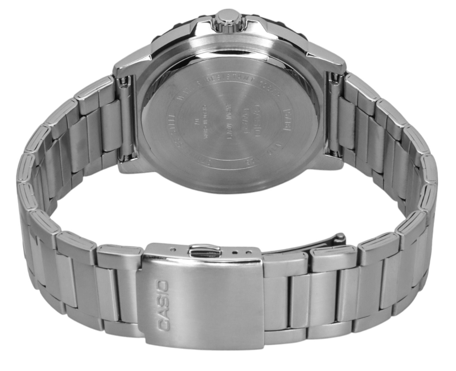 Casio Standard Analog Stainless Steel Black Dial Quartz MTD - 125D - 1A3V 100M Men's Watch - Prestige Stones
