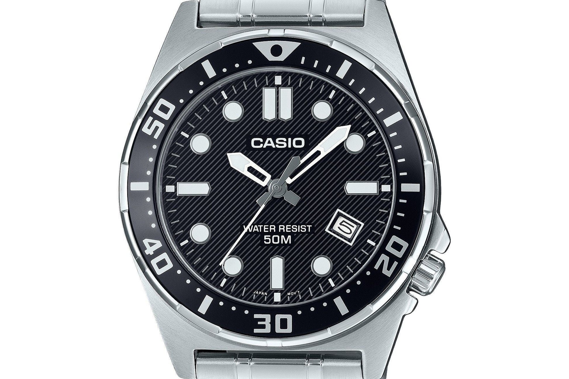 Casio Standard Analog Stainless Steel Black Dial Quartz MTD - 135D - 1AV Men's Watch - Prestige Stones