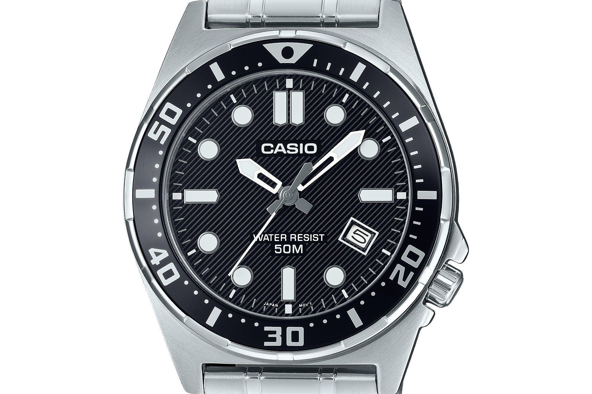 Casio Standard Analog Stainless Steel Black Dial Quartz MTD - 135D - 1AV Men's Watch - Prestige Stones