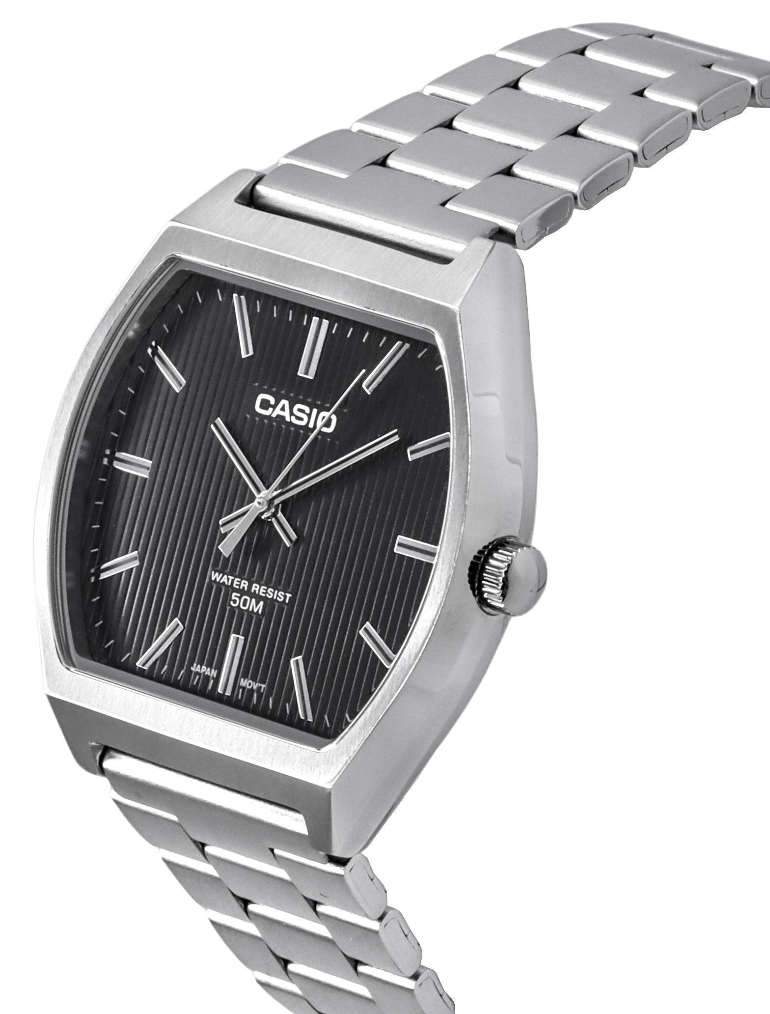 Casio Standard Analog Stainless Steel Black Dial Quartz MTP - B140D - 1A Men's Watch - Prestige Stones
