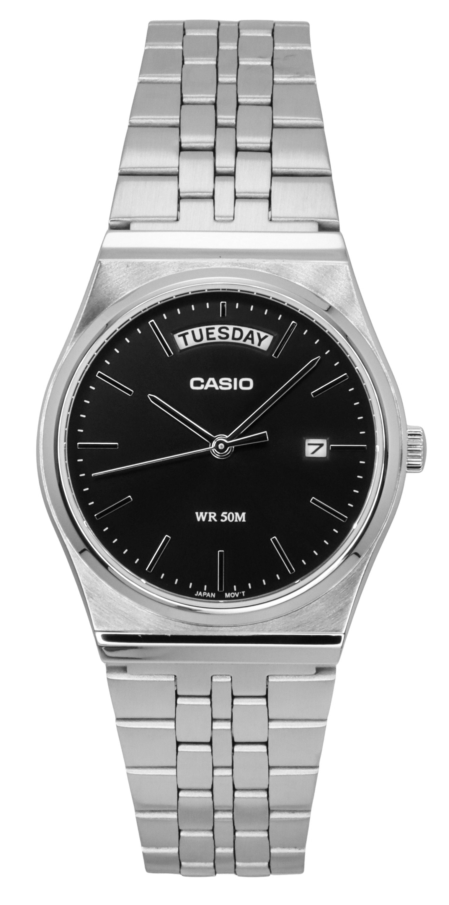 Casio Standard Analog Stainless Steel Black Dial Quartz MTP - B146D - 1AV Men's Watch - Prestige Stones