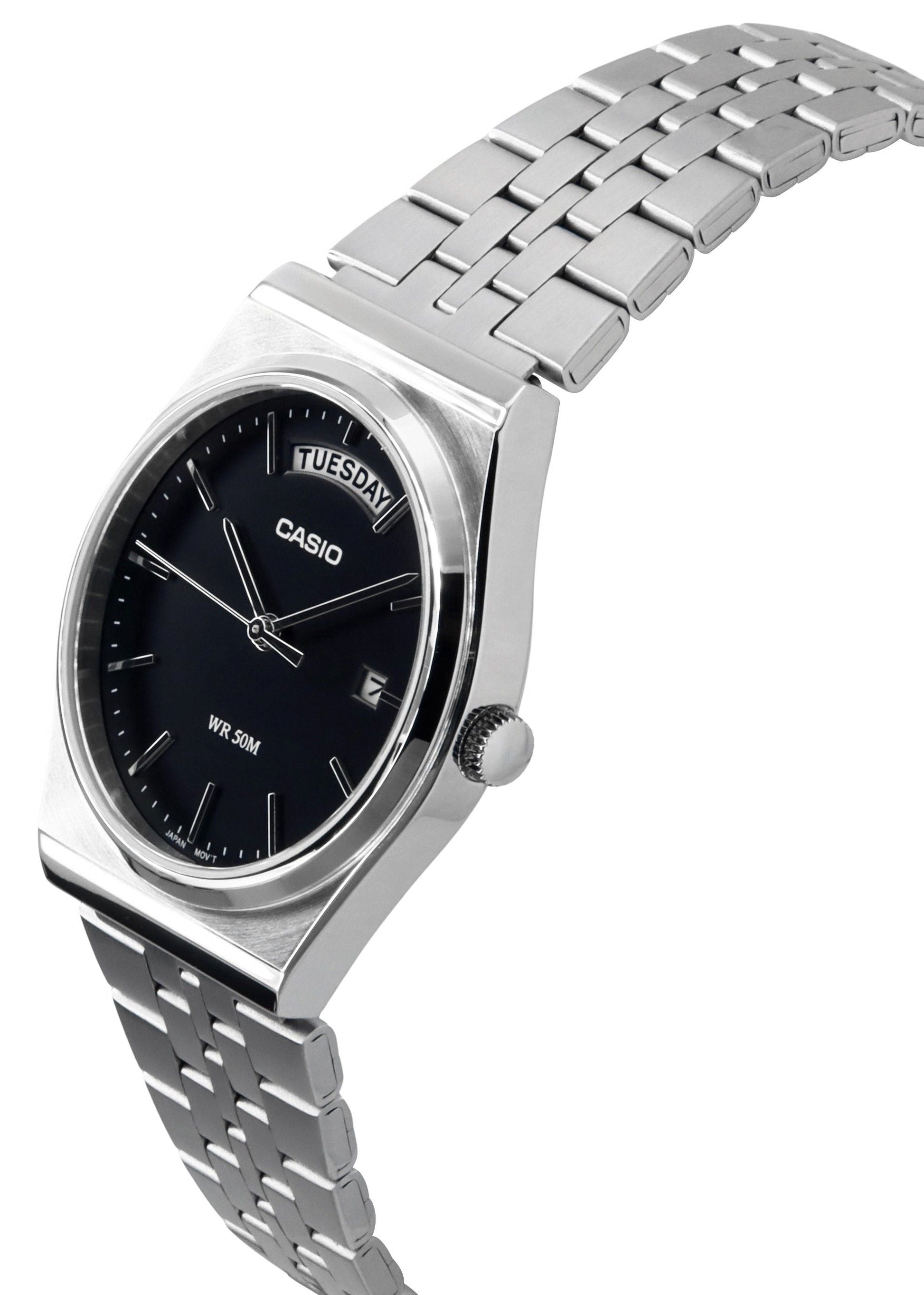 Casio Standard Analog Stainless Steel Black Dial Quartz MTP - B146D - 1AV Men's Watch - Prestige Stones