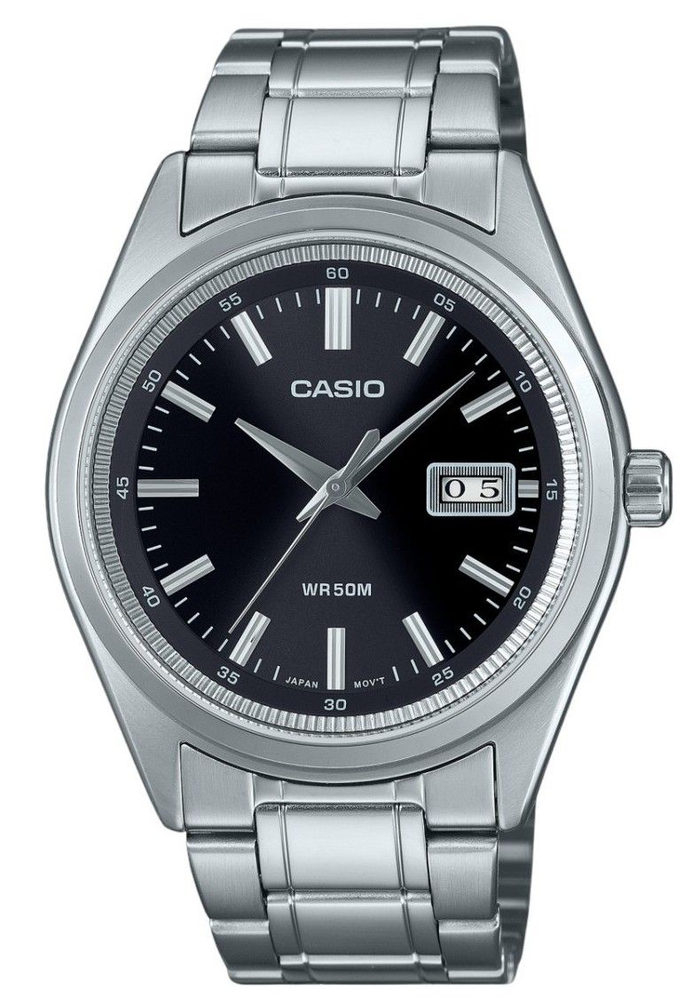 Casio Standard Analog Stainless Steel Black Dial Quartz MTP - B180D - 1A1V Men's Watch - Prestige Stones