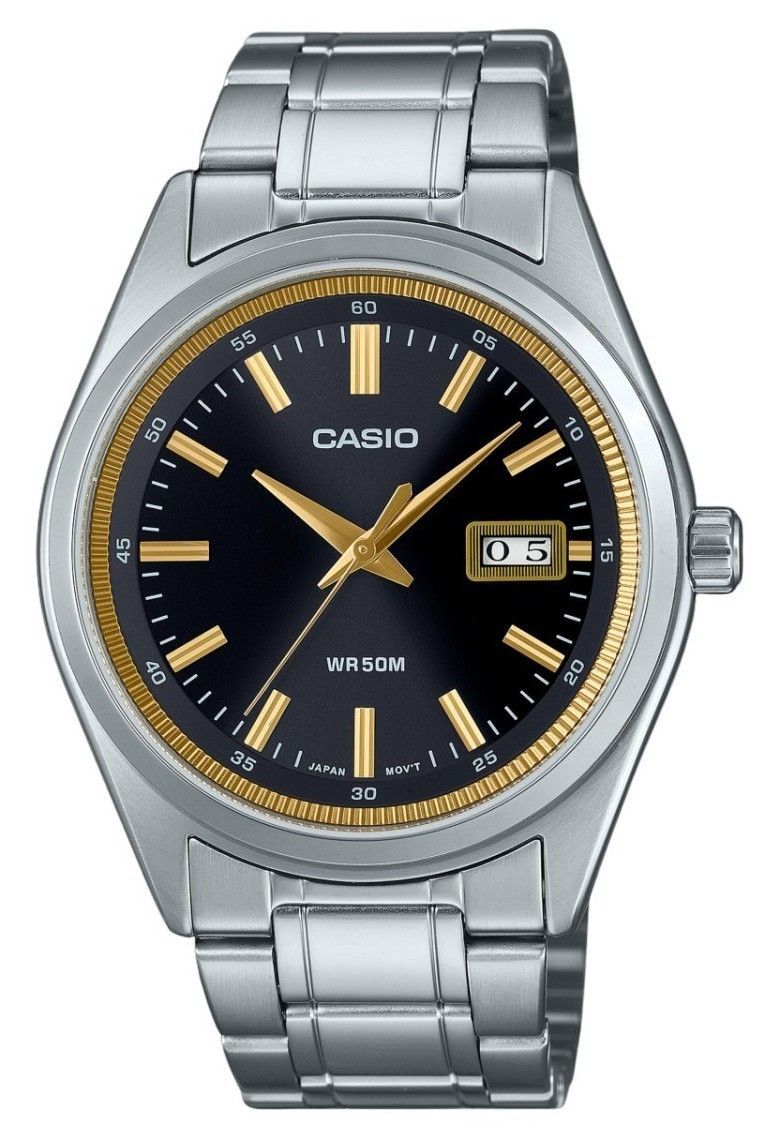 Casio Standard Analog Stainless Steel Black Dial Quartz MTP - B180D - 1A2V Men's Watch - Prestige Stones