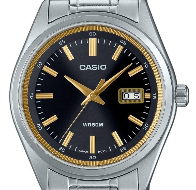 Casio Standard Analog Stainless Steel Black Dial Quartz MTP - B180D - 1A2V Men's Watch - Prestige Stones