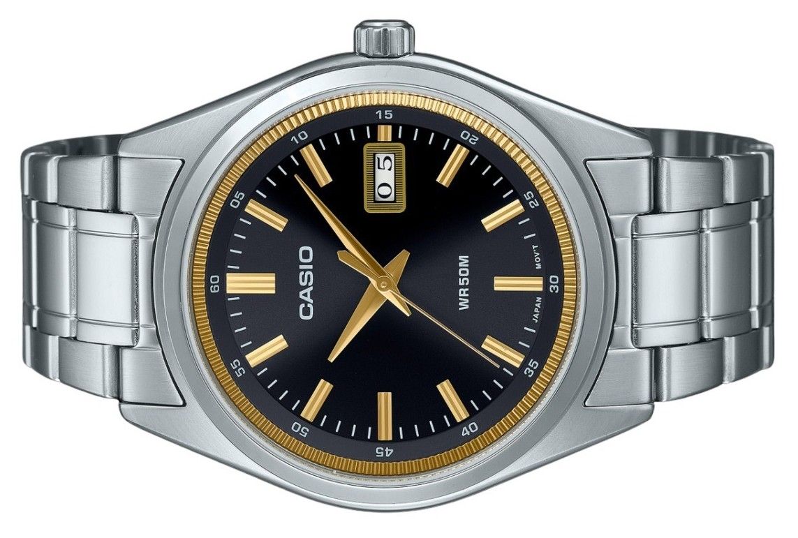 Casio Standard Analog Stainless Steel Black Dial Quartz MTP - B180D - 1A2V Men's Watch - Prestige Stones