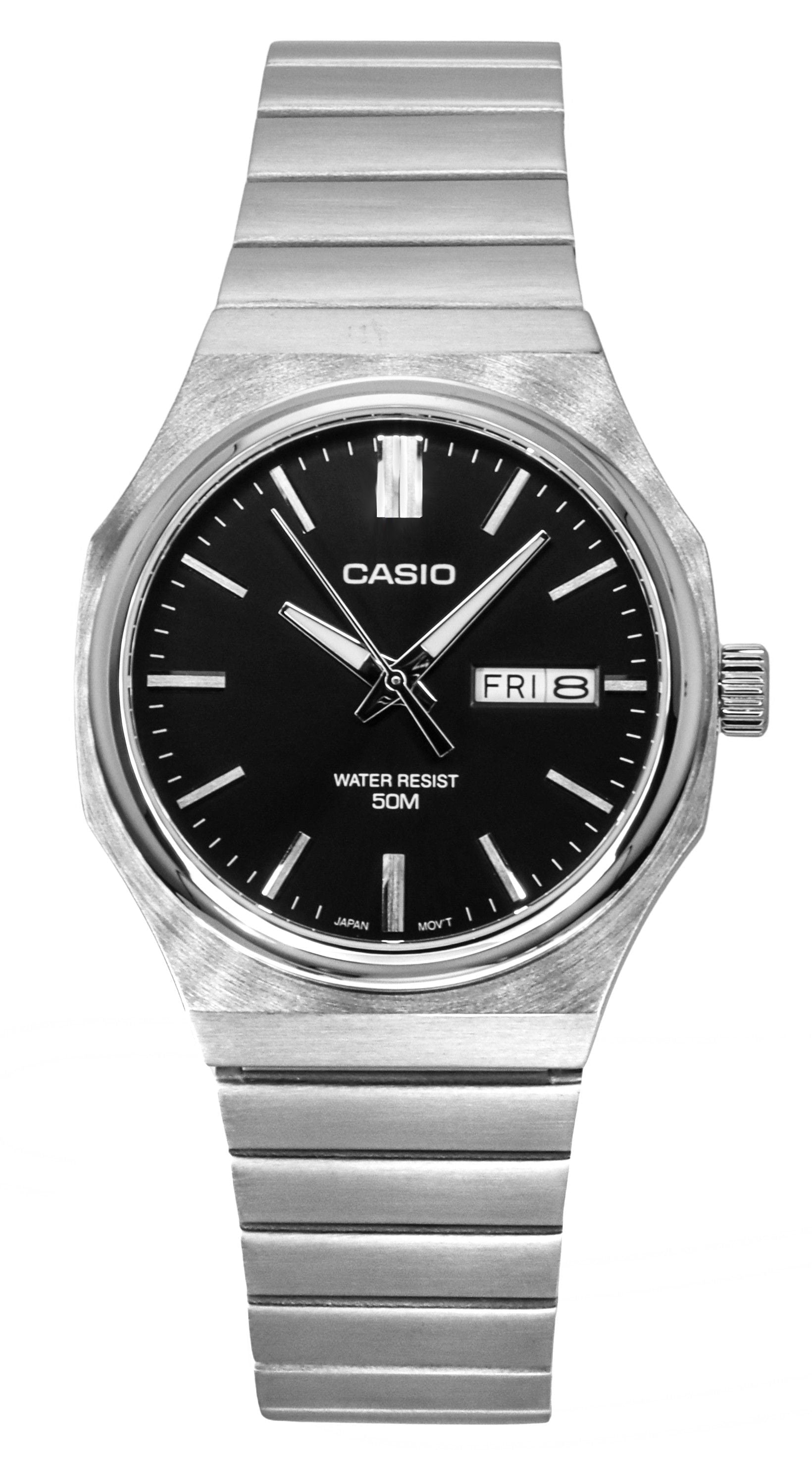 Casio Standard Analog Stainless Steel Black Dial Quartz MTP - E735D - 1AV Men's Watch - Prestige Stones