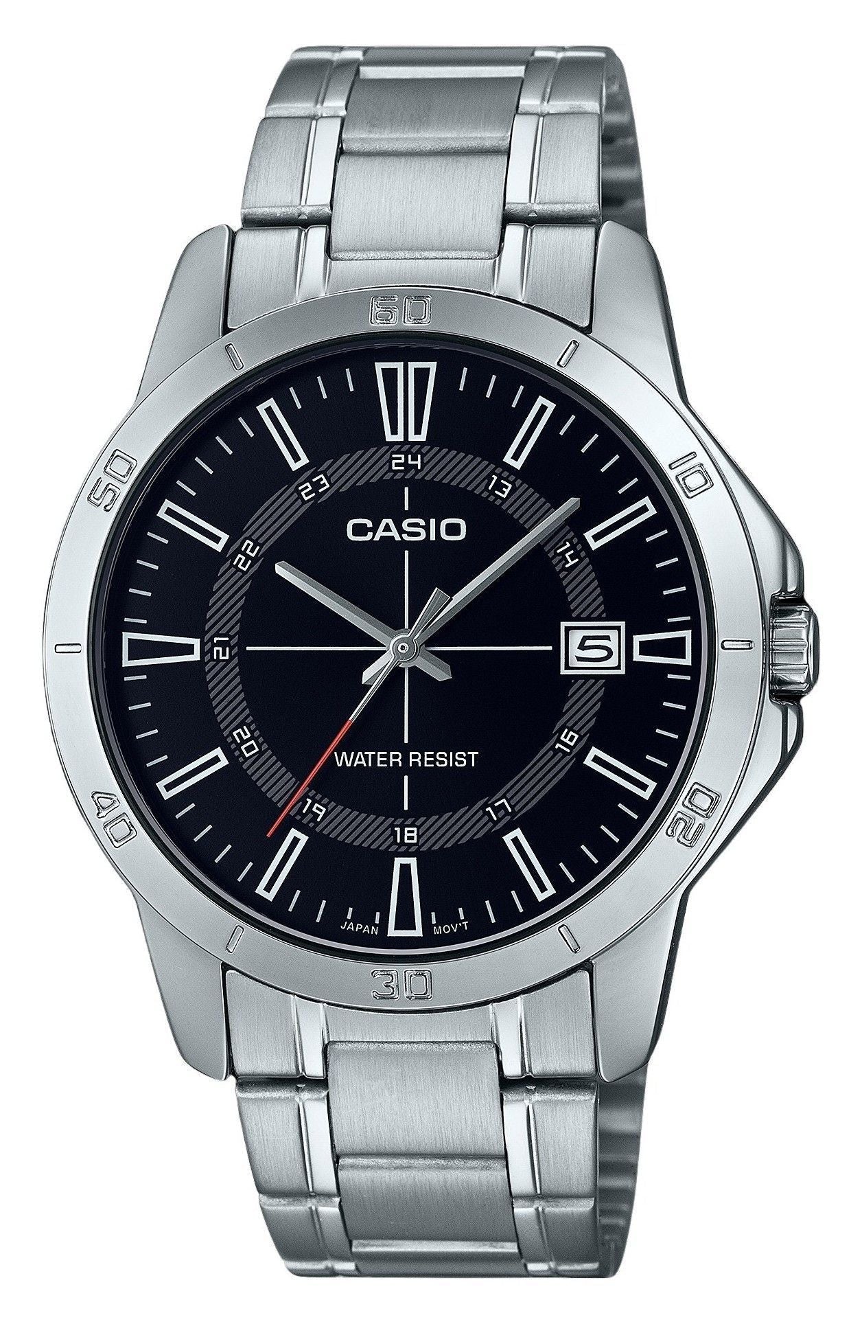 Casio Standard Analog Stainless Steel Black Dial Quartz MTP - V004D - 1C Men's Watch - Prestige Stones