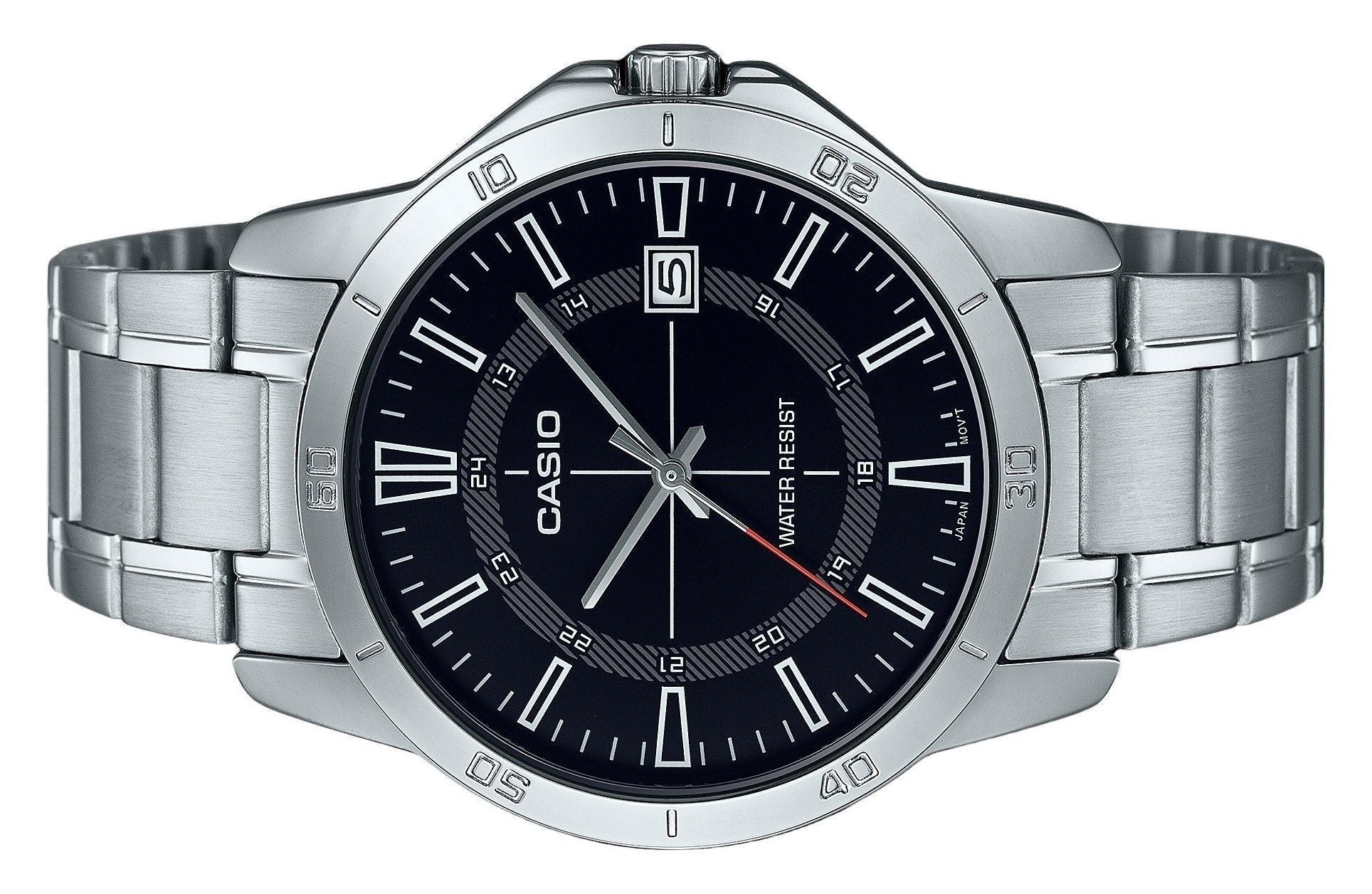 Casio Standard Analog Stainless Steel Black Dial Quartz MTP - V004D - 1C Men's Watch - Prestige Stones