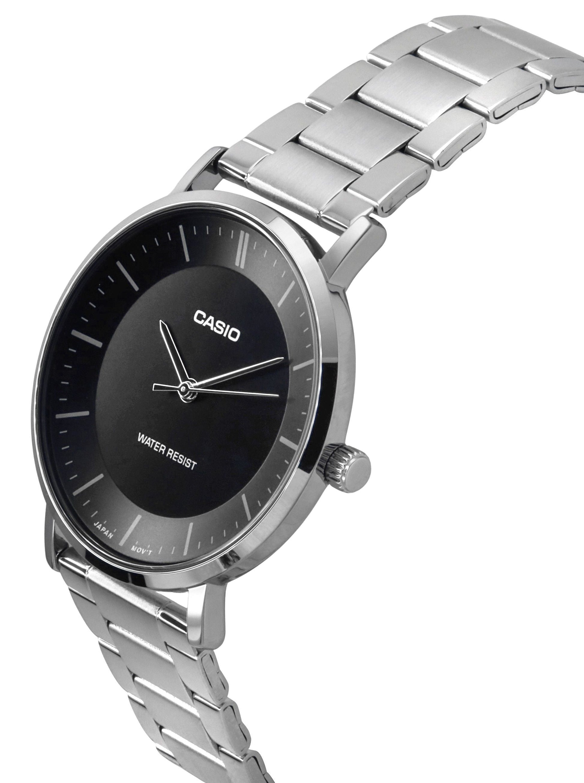 Casio Standard Analog Stainless Steel Black Dial Quartz MTP - VT04D - 1E Men's Watch - Prestige Stones