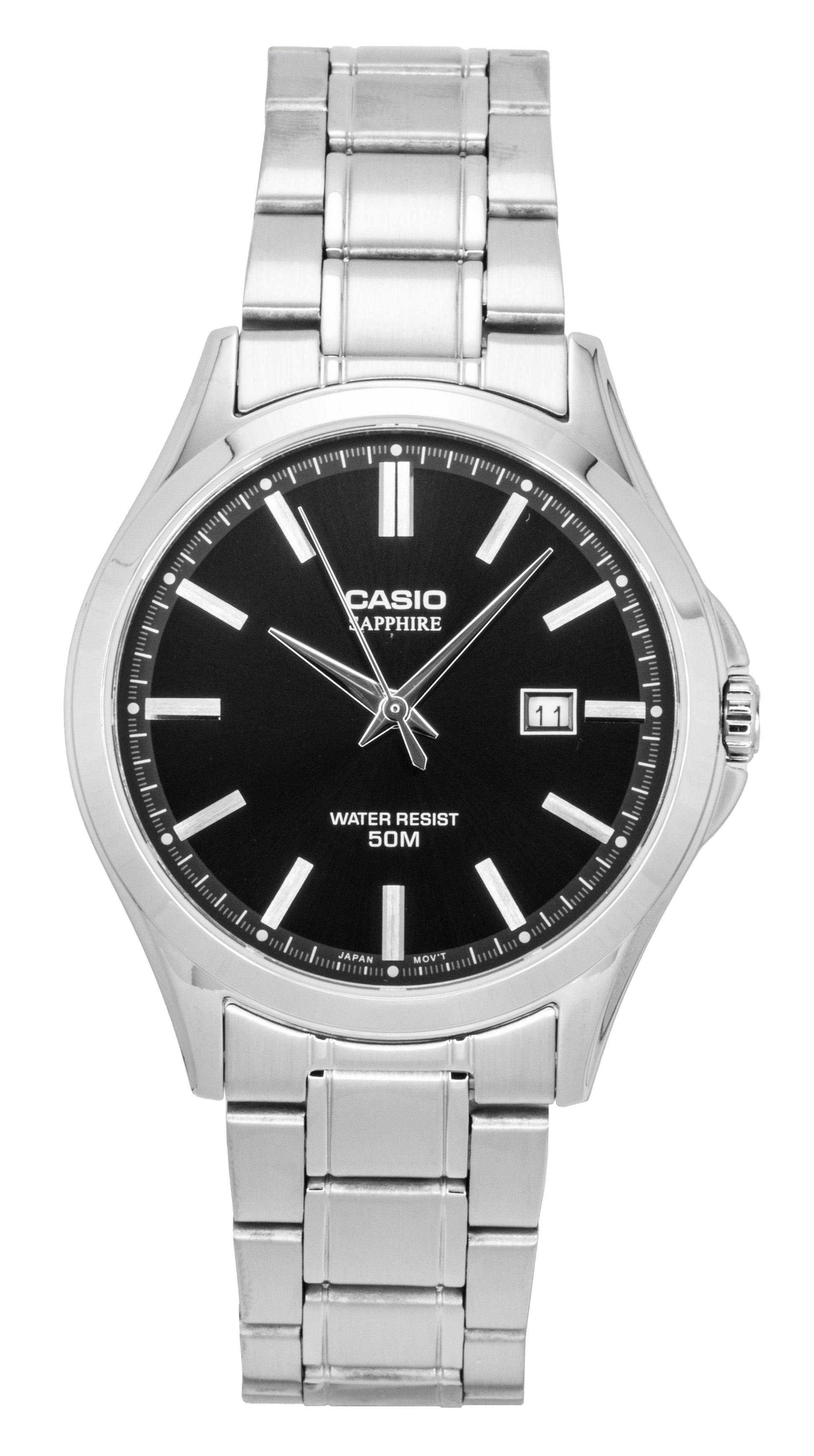 Casio Standard Analog Stainless Steel Black Dial Quartz MTS - 115D - 1AV Men's Watch - Prestige Stones