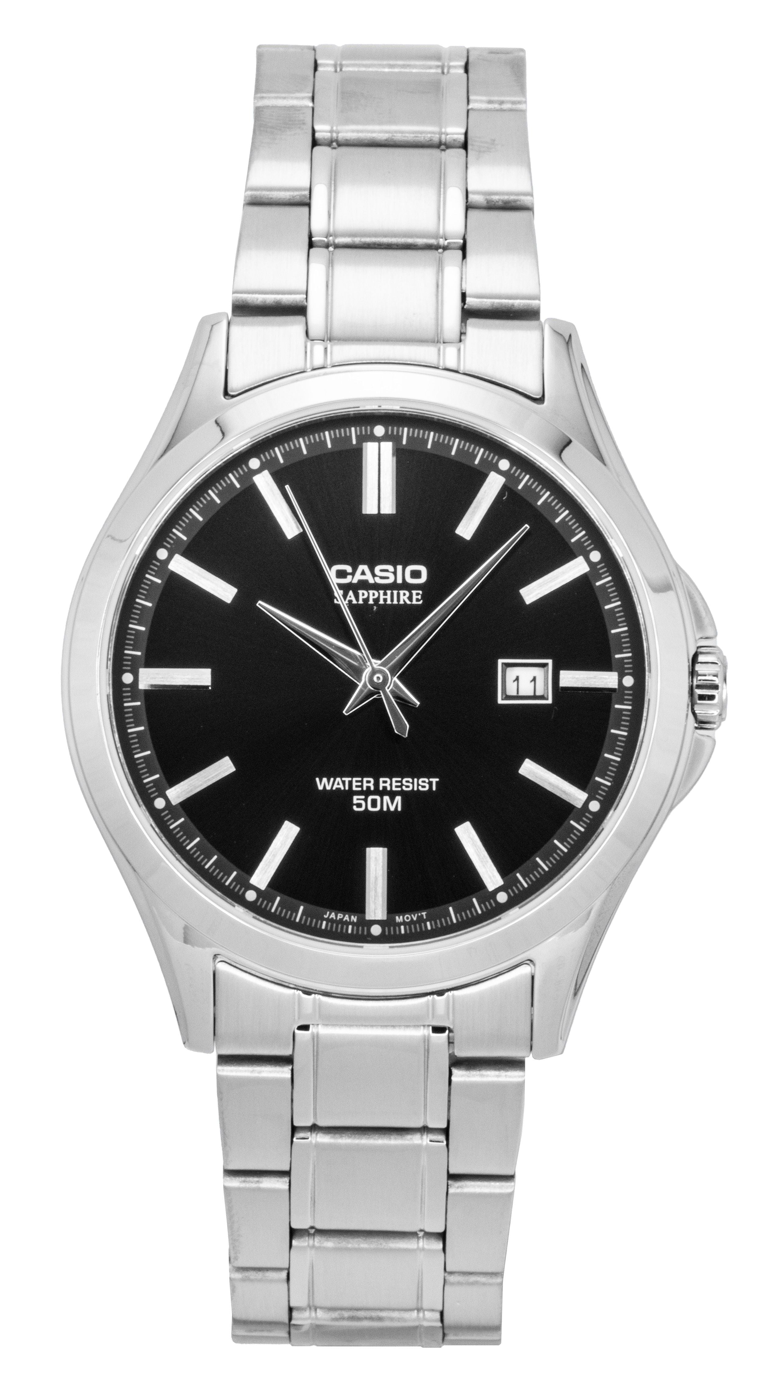Casio Standard Analog Stainless Steel Black Dial Quartz MTS - 115D - 1AV Men's Watch - Prestige Stones