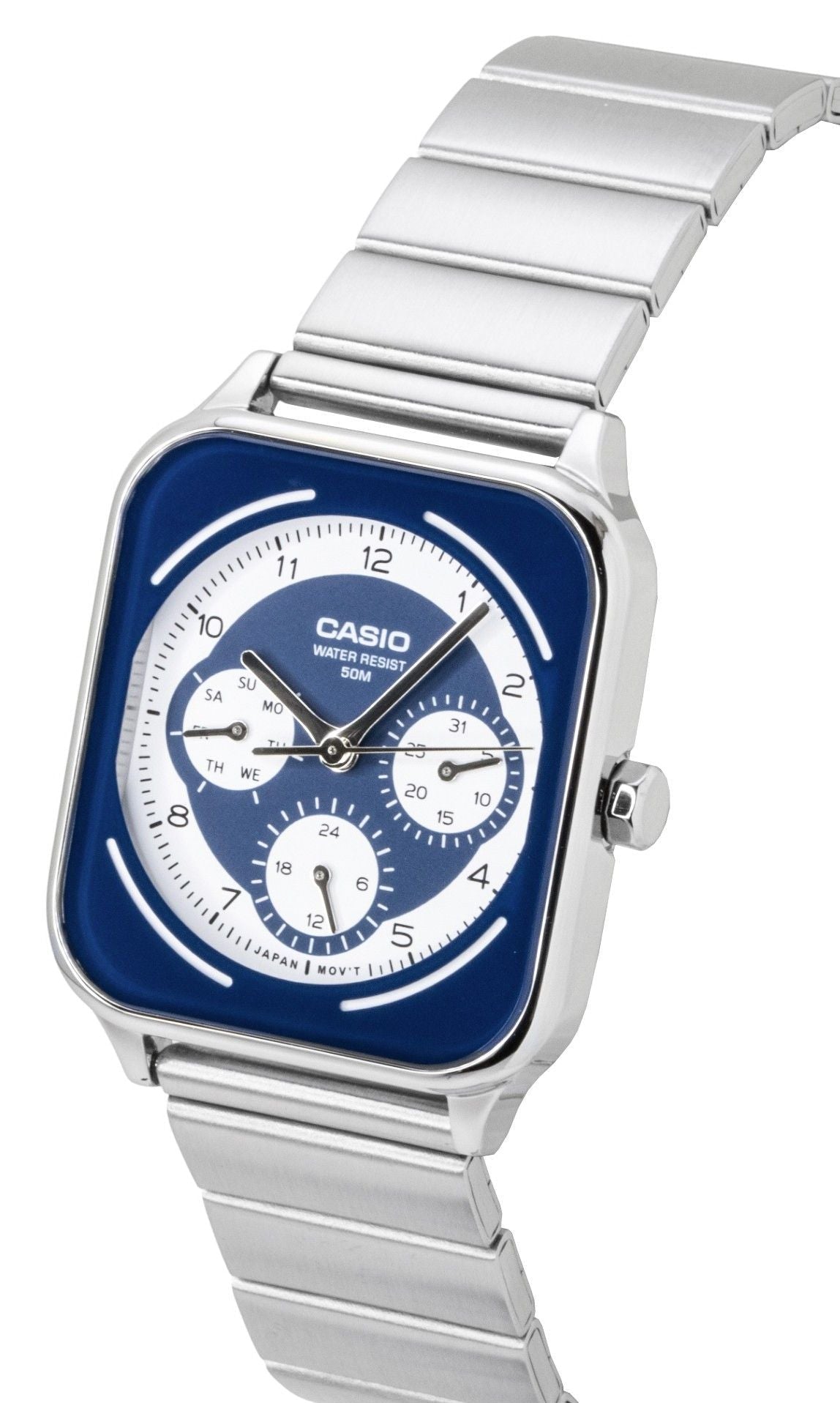 Casio Standard Analog Stainless Steel Blue And White Dial Quartz MTP - M307D - 2BV Men's Watch - Prestige Stones