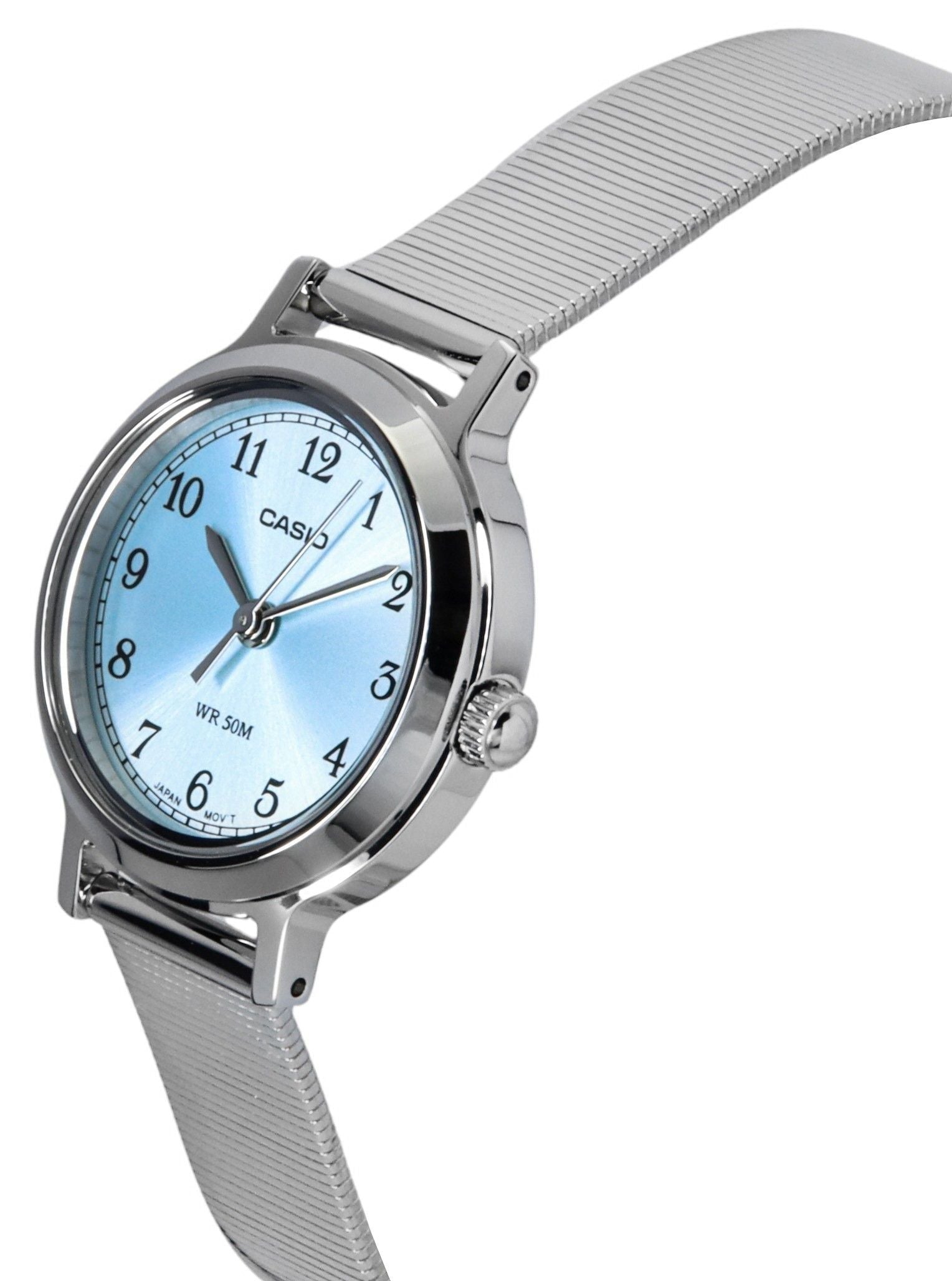 Casio Standard Analog Stainless Steel Blue Dial Quartz LTP - B170D - 2BV Women's Watch - Prestige Stones