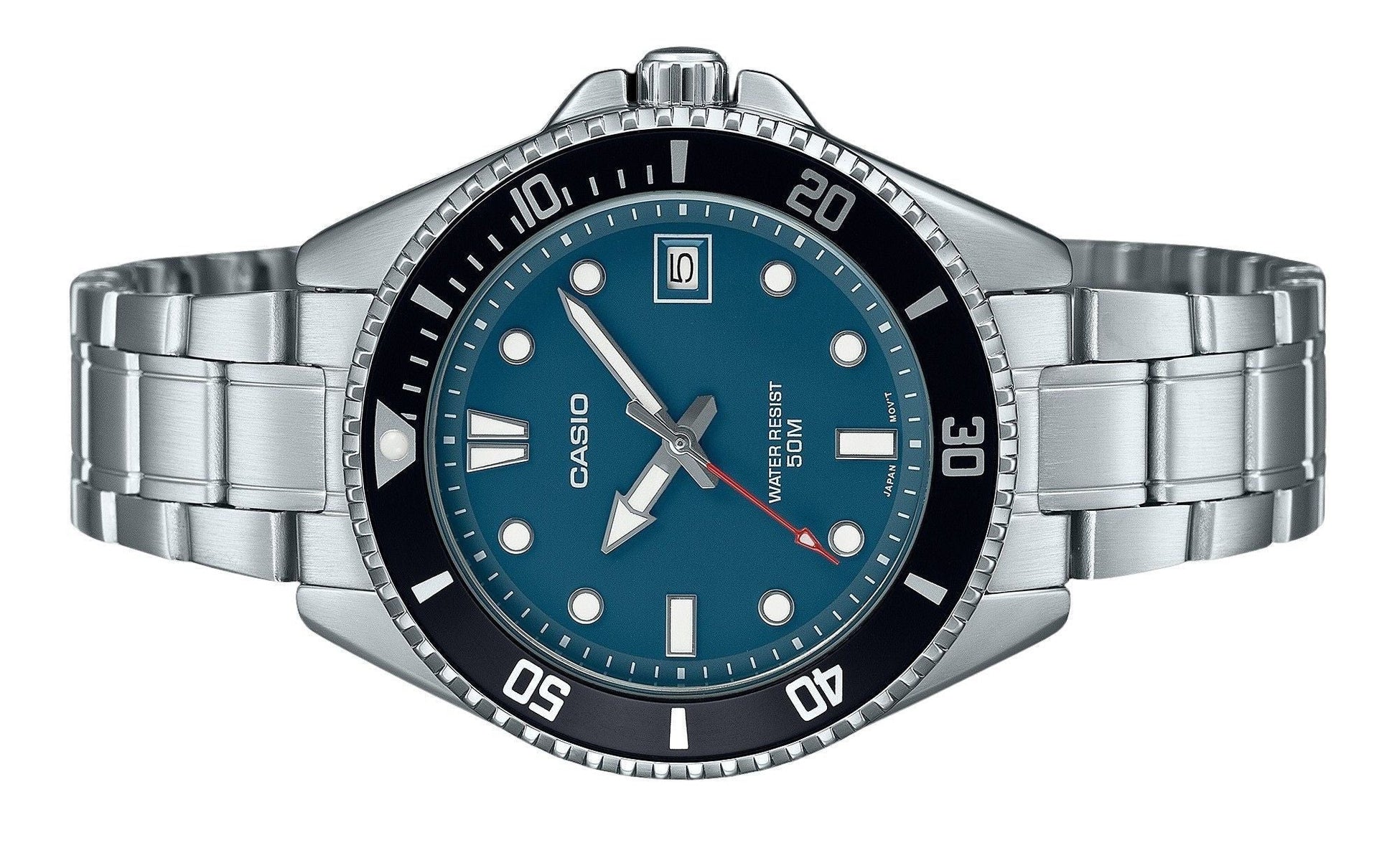 Casio Standard Analog Stainless Steel Blue Dial Quartz MDV - 10D - 2A1V Men's Watch - Prestige Stones
