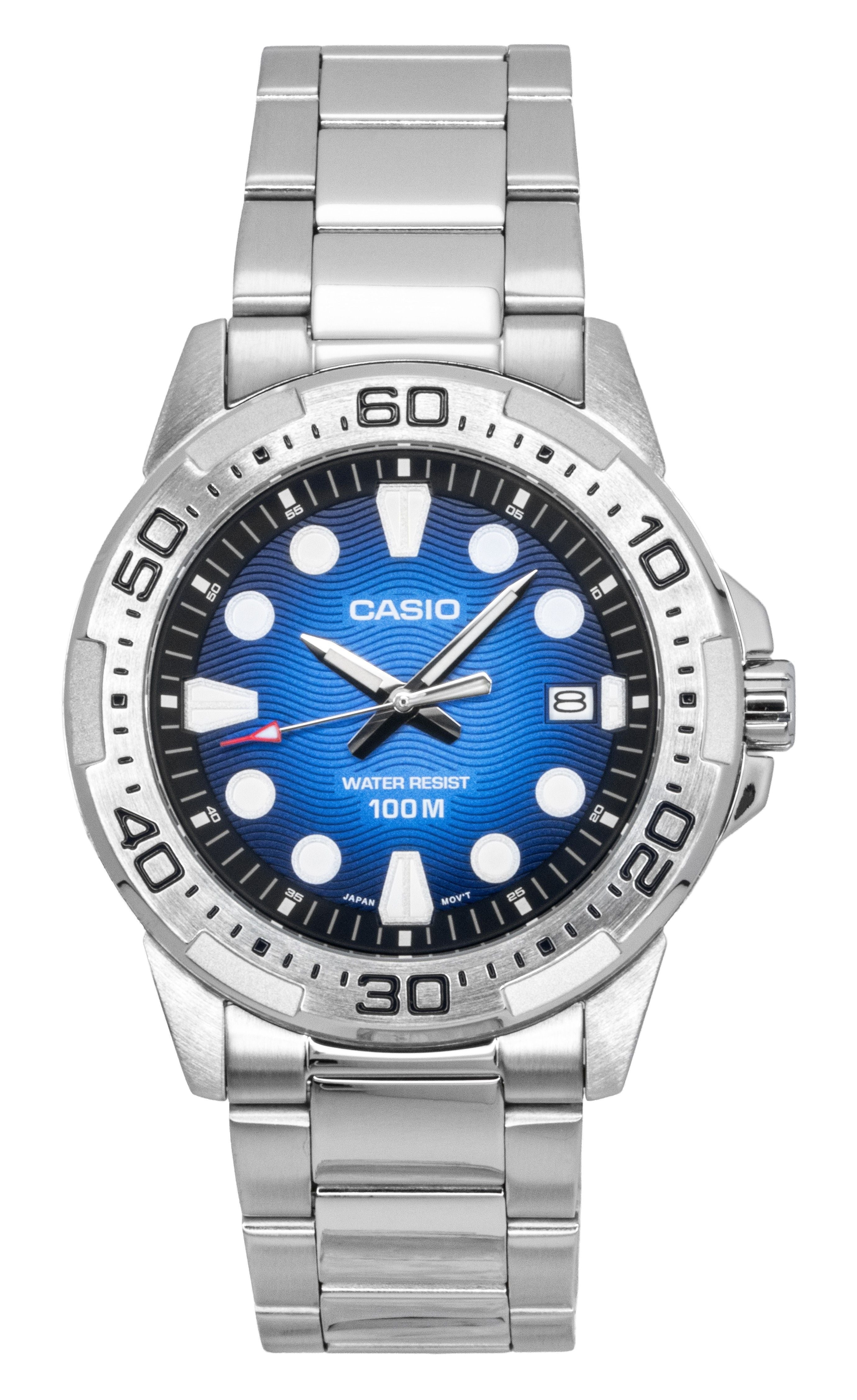 Casio Standard Analog Stainless Steel Blue Dial Quartz MTD - 140D - 2AV 100M Men's Watch - Prestige Stones