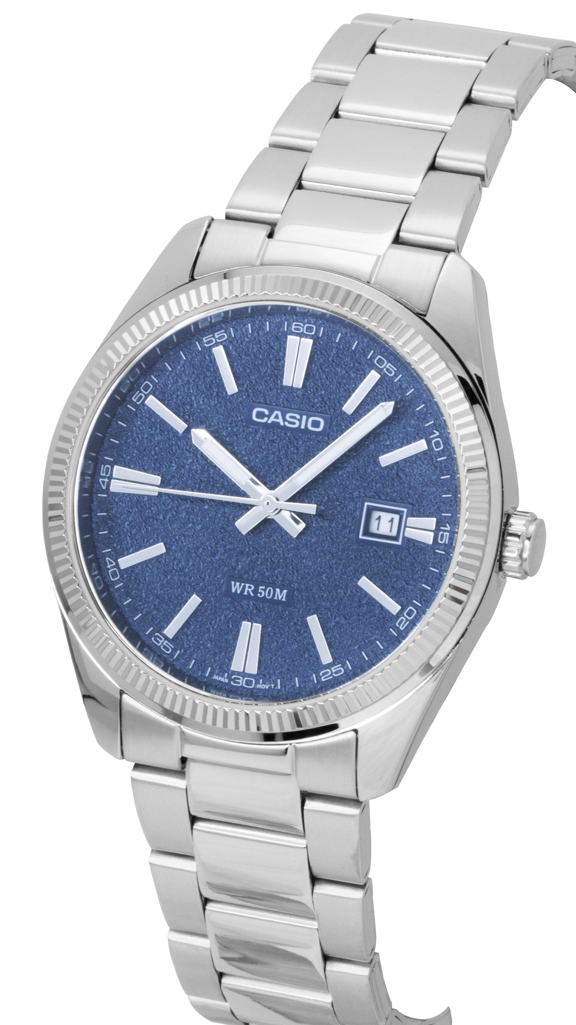 Casio Standard Analog Stainless Steel Blue Dial Quartz MTP - 1302DA - 2A1V Men's Watch - Prestige Stones