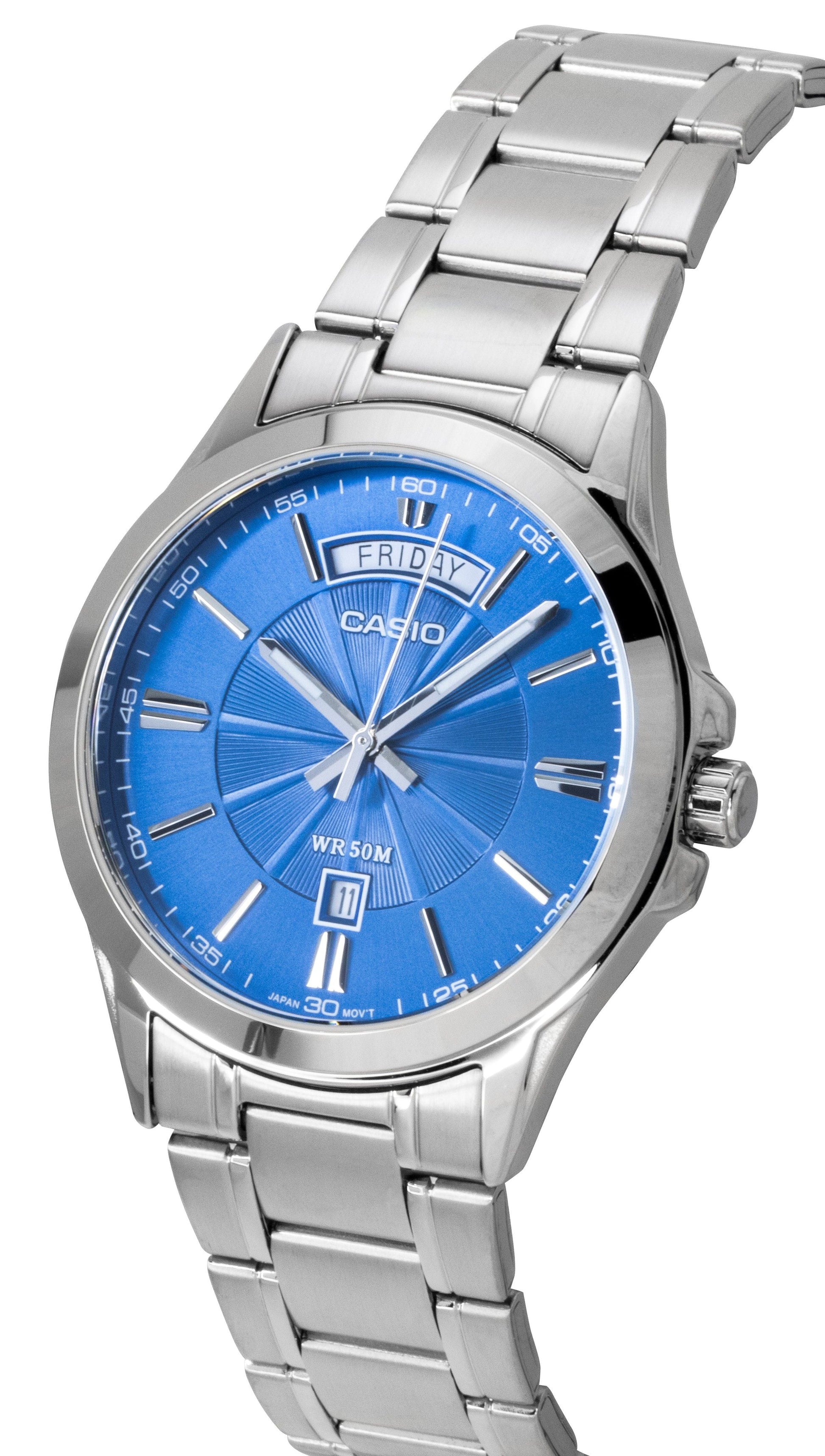 Casio Standard Analog Stainless Steel Blue Dial Quartz MTP - 1381D - 2AV Men's Watch - Prestige Stones