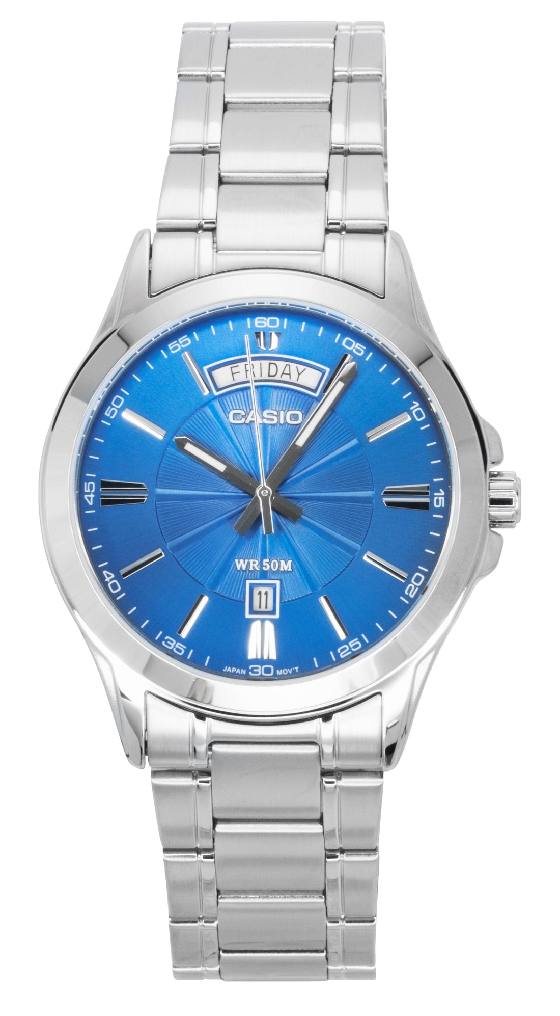 Casio Standard Analog Stainless Steel Blue Dial Quartz MTP - 1381D - 2AV Men's Watch - Prestige Stones