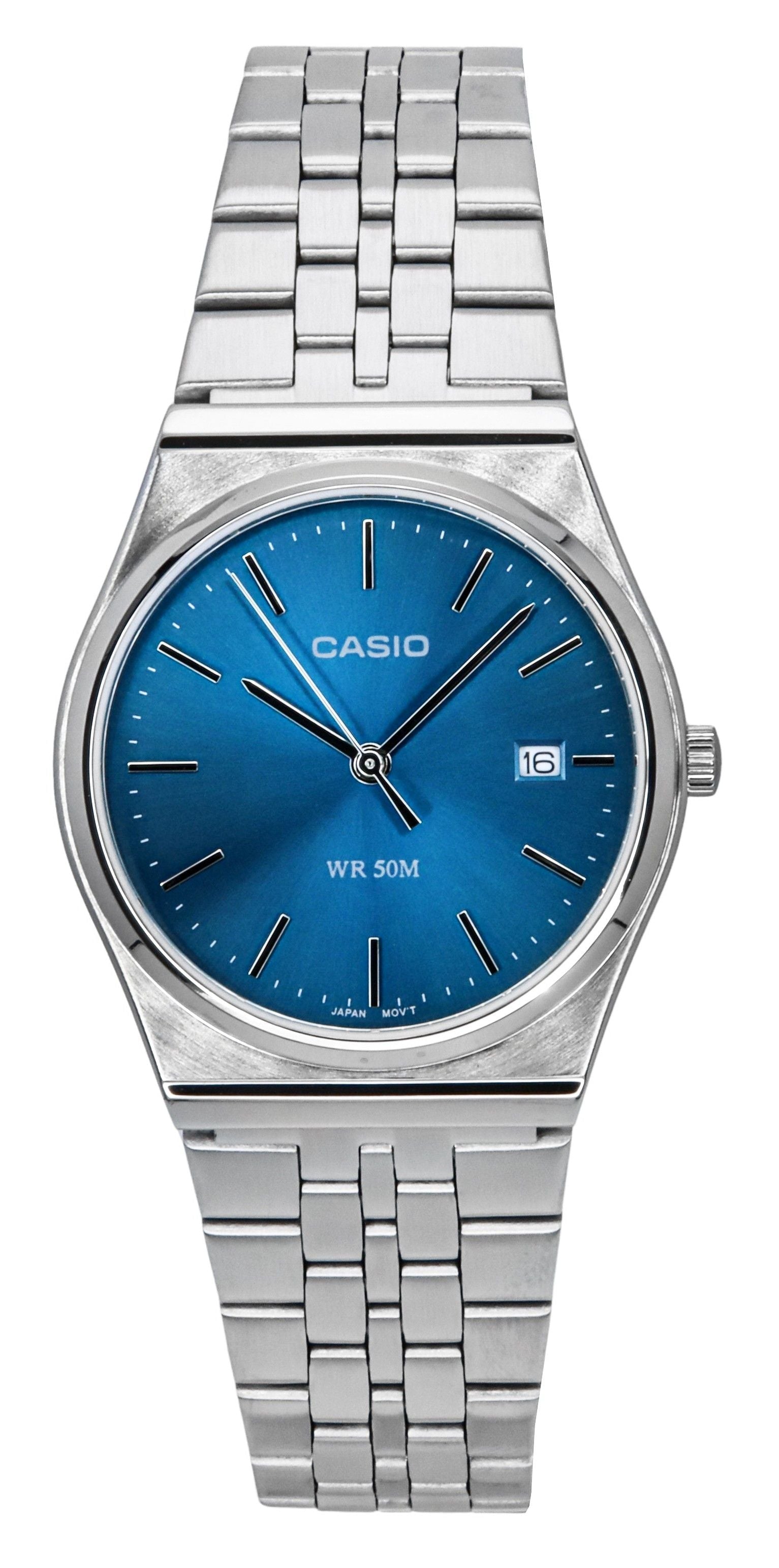 Casio Standard Analog Stainless Steel Blue Dial Quartz MTP - B145D - 2A2 Men's Watch - Prestige Stones