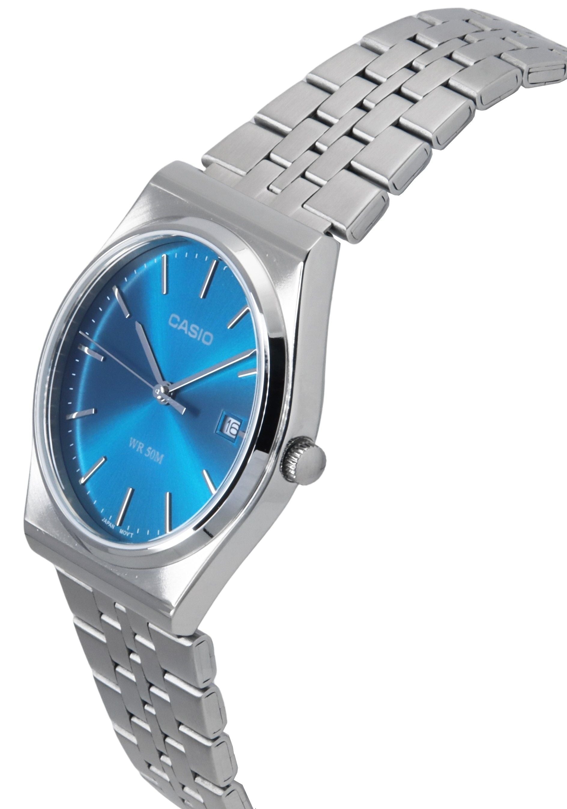 Casio Standard Analog Stainless Steel Blue Dial Quartz MTP - B145D - 2A2 Men's Watch - Prestige Stones