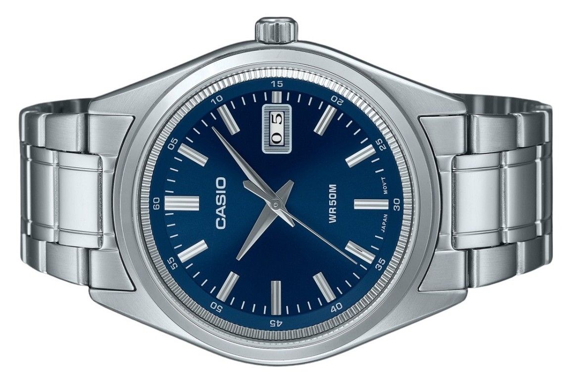 Casio Standard Analog Stainless Steel Blue Dial Quartz MTP - B180D - 2AV Men's Watch - Prestige Stones