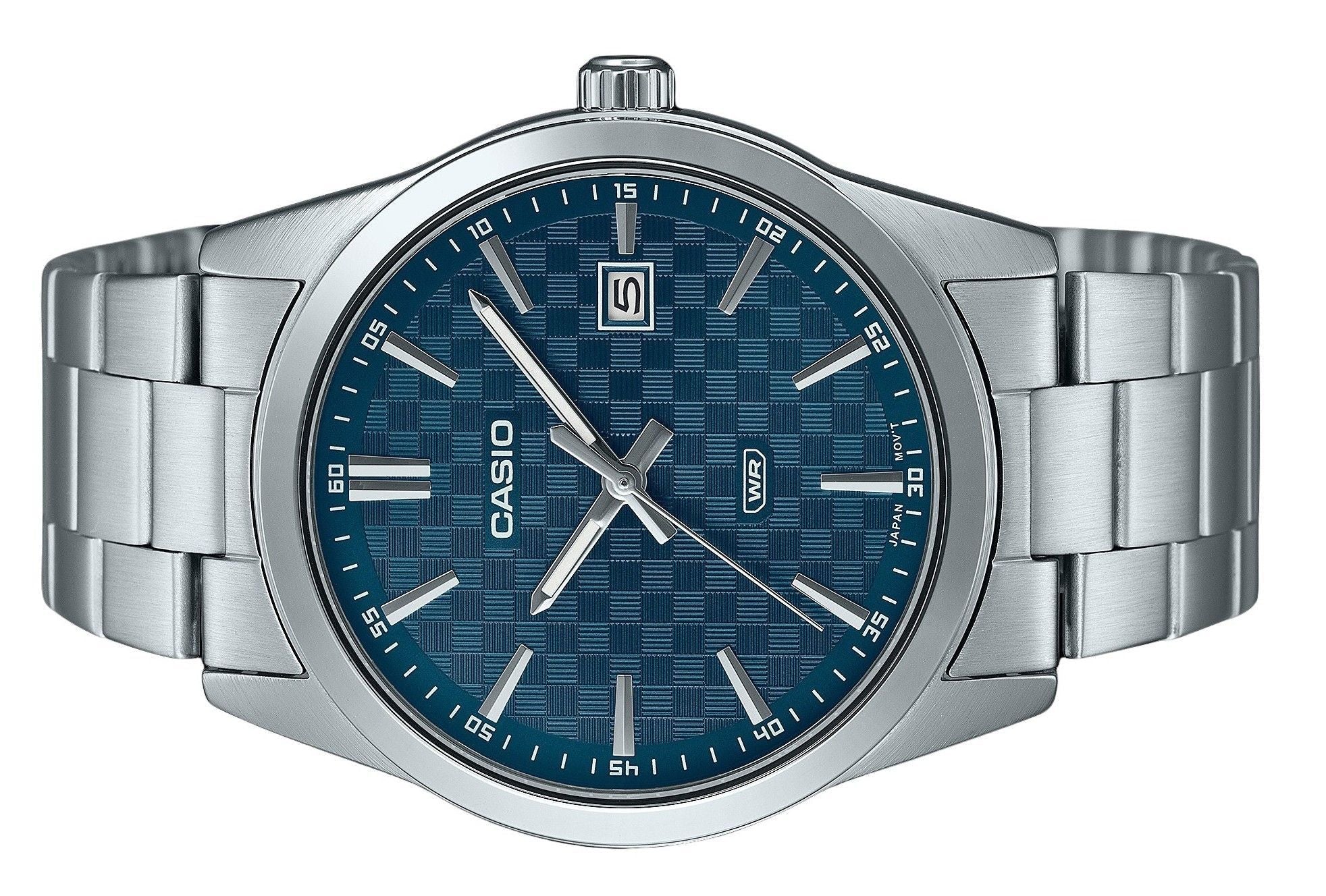 Casio Standard Analog Stainless Steel Blue Dial Quartz MTP - VD03D - 2A2 Men's Watch - Prestige Stones