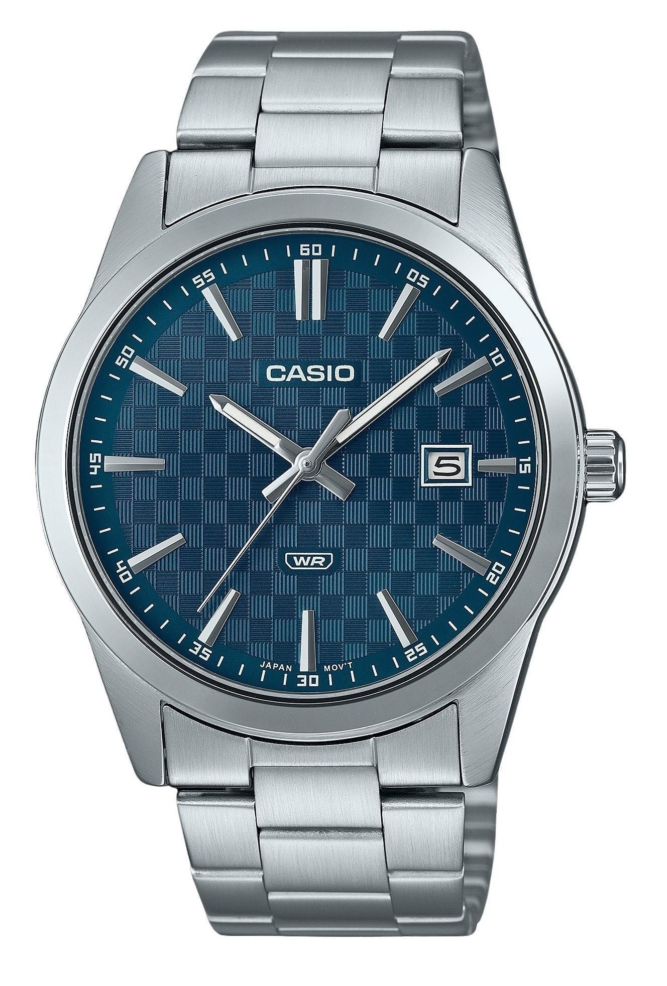 Casio Standard Analog Stainless Steel Blue Dial Quartz MTP - VD03D - 2A2 Men's Watch - Prestige Stones