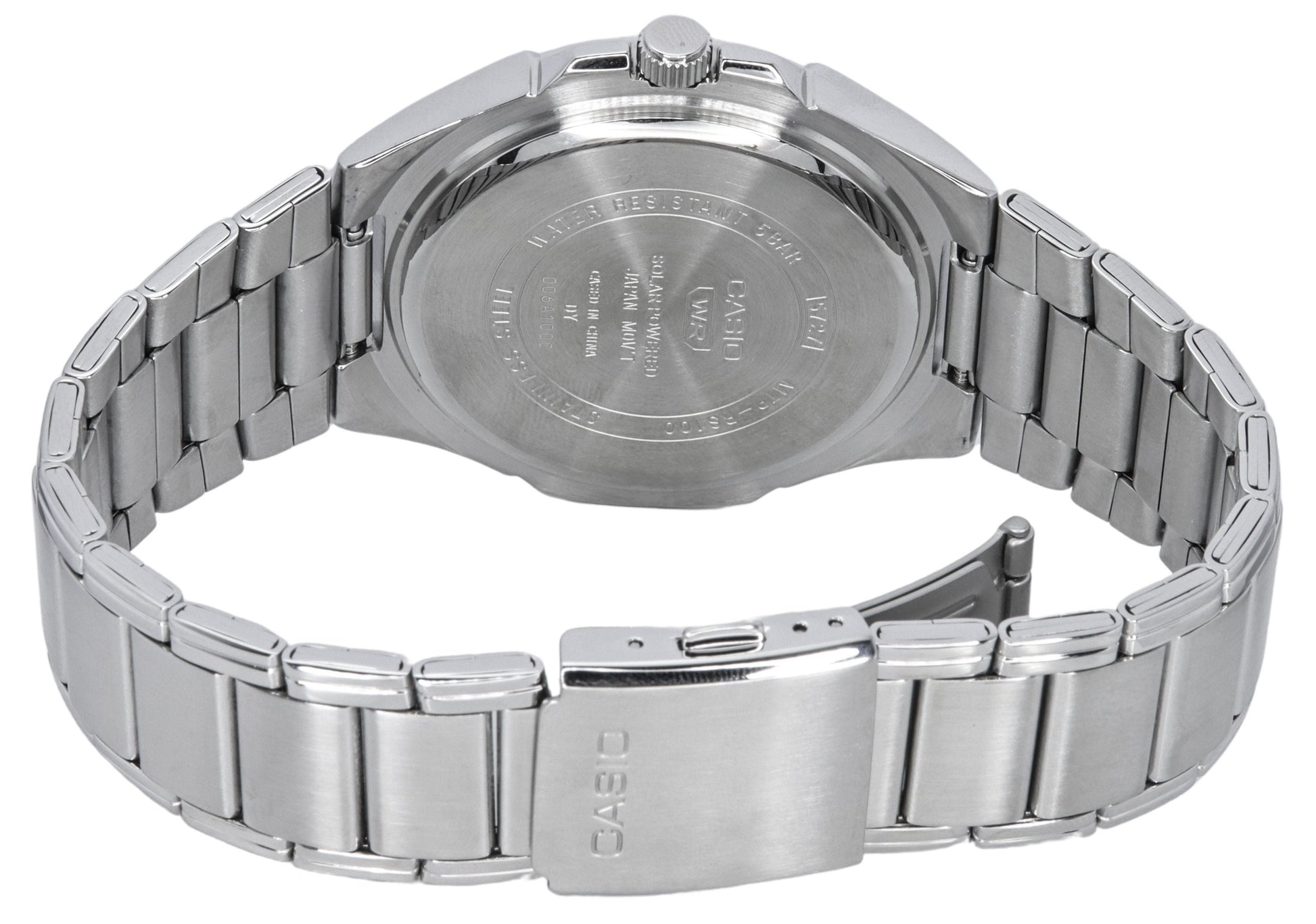 Casio Standard Analog Stainless Steel Blue Dial Solar MTP - RS100D - 2A Men's Watch - Prestige Stones