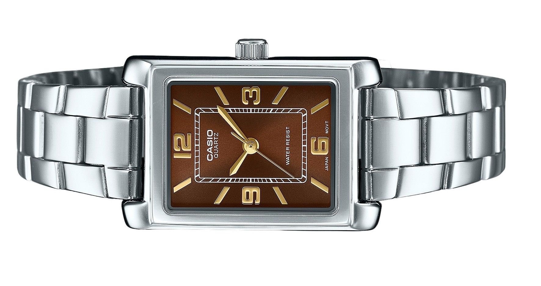 Casio Standard Analog Stainless Steel Brown Dial Quartz LTP - 1234DD - 5A Women's Watch - Prestige Stones