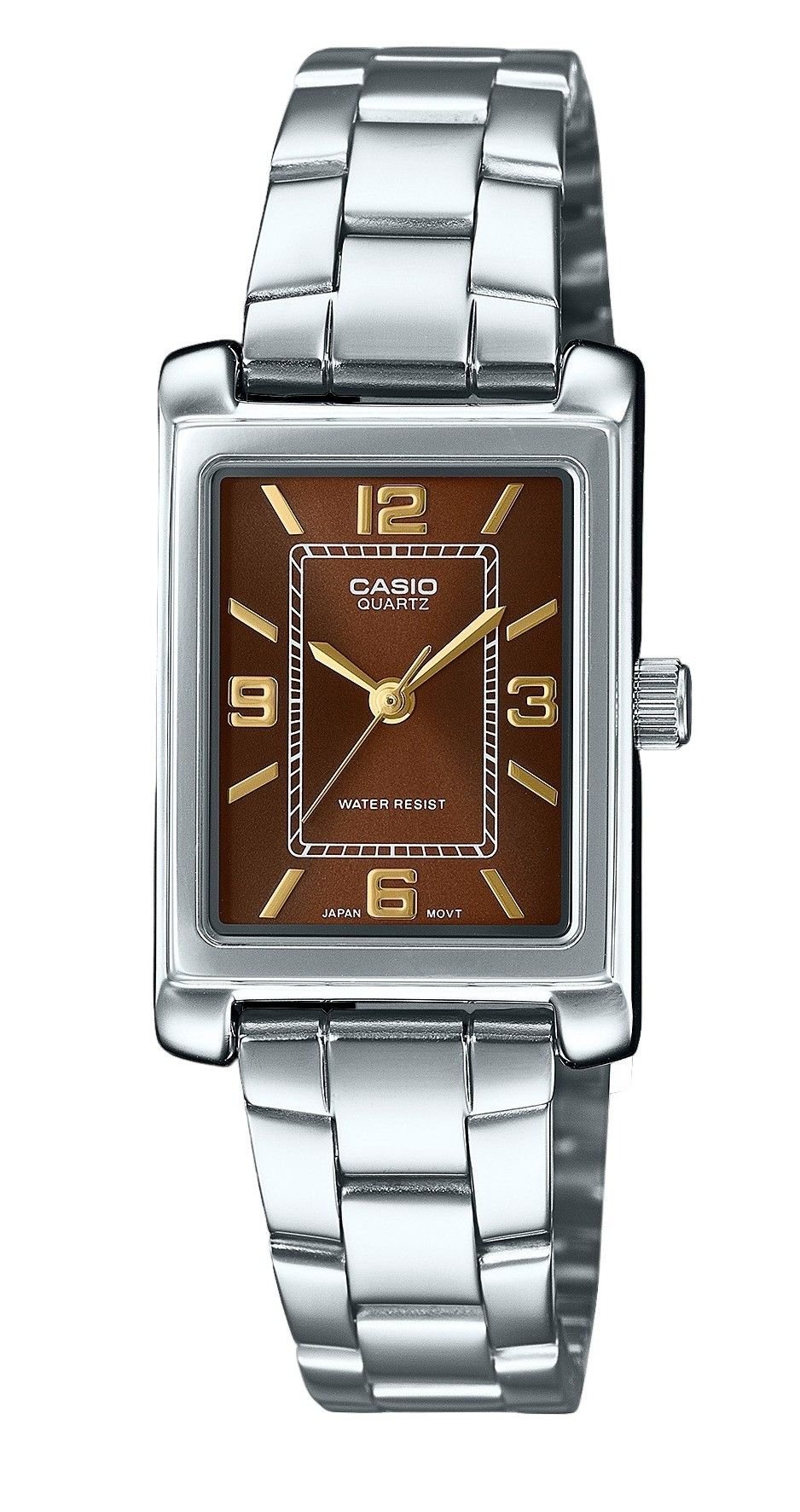 Casio Standard Analog Stainless Steel Brown Dial Quartz LTP - 1234DD - 5A Women's Watch - Prestige Stones