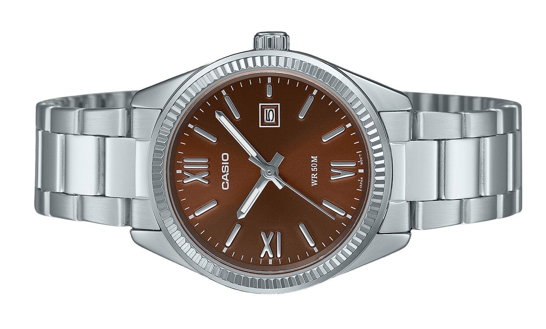Casio Standard Analog Stainless Steel Brown Dial Quartz LTP - 1302DD - 5AV Women's Watch - Prestige Stones