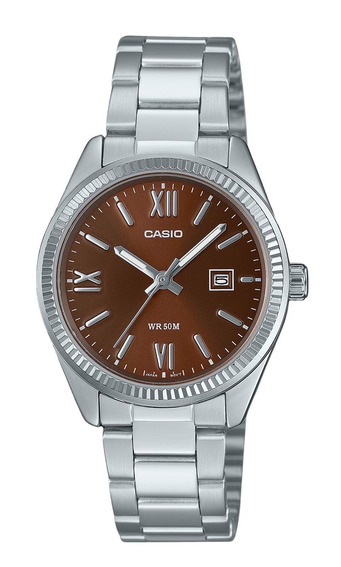 Casio Standard Analog Stainless Steel Brown Dial Quartz LTP - 1302DD - 5AV Women's Watch - Prestige Stones